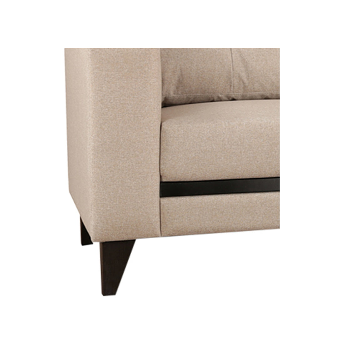 Garcia Fabric Three Seater Sofa in Beige Colour