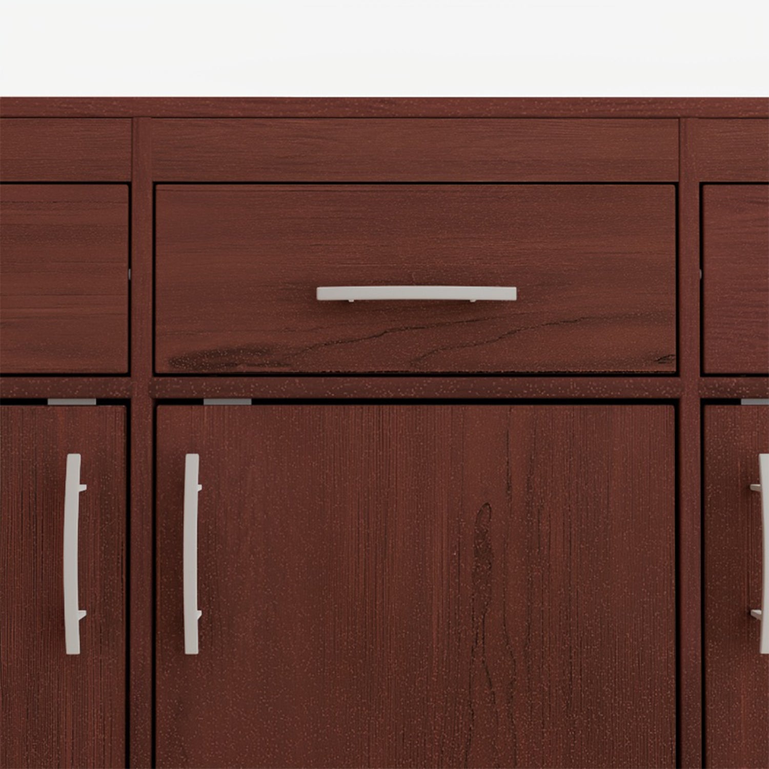 Albert Engineered Wood 3 Door Cabinet in Cherry Brown Colour
