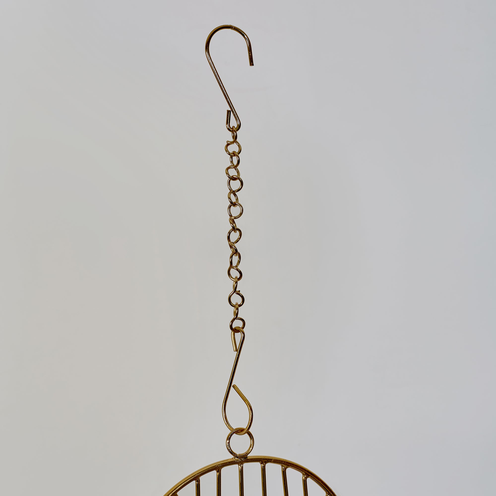 Artiskylar Metal Matt Finish Hanging Planter 58 Cm in Black and Gold Colour