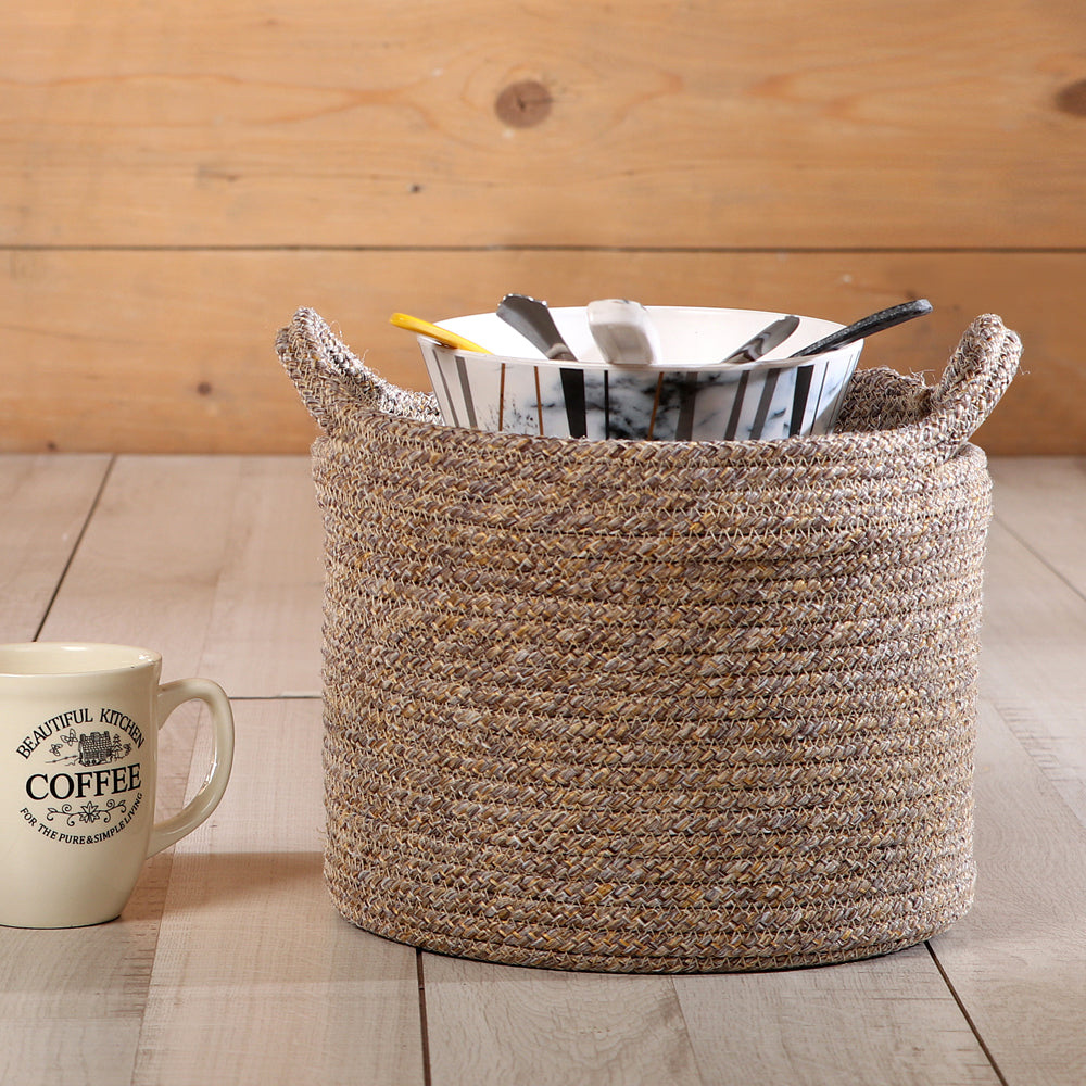 Kenso Polypropylene Organizer Bin Small in Beige Colour by Living Essence