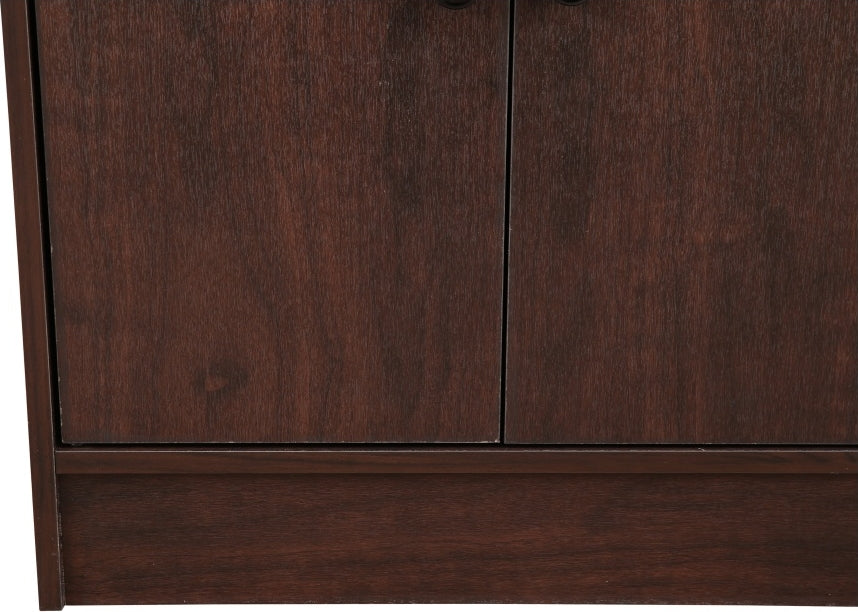 Lara Engineered Wood Medium Book Shelf in Wenge Colour