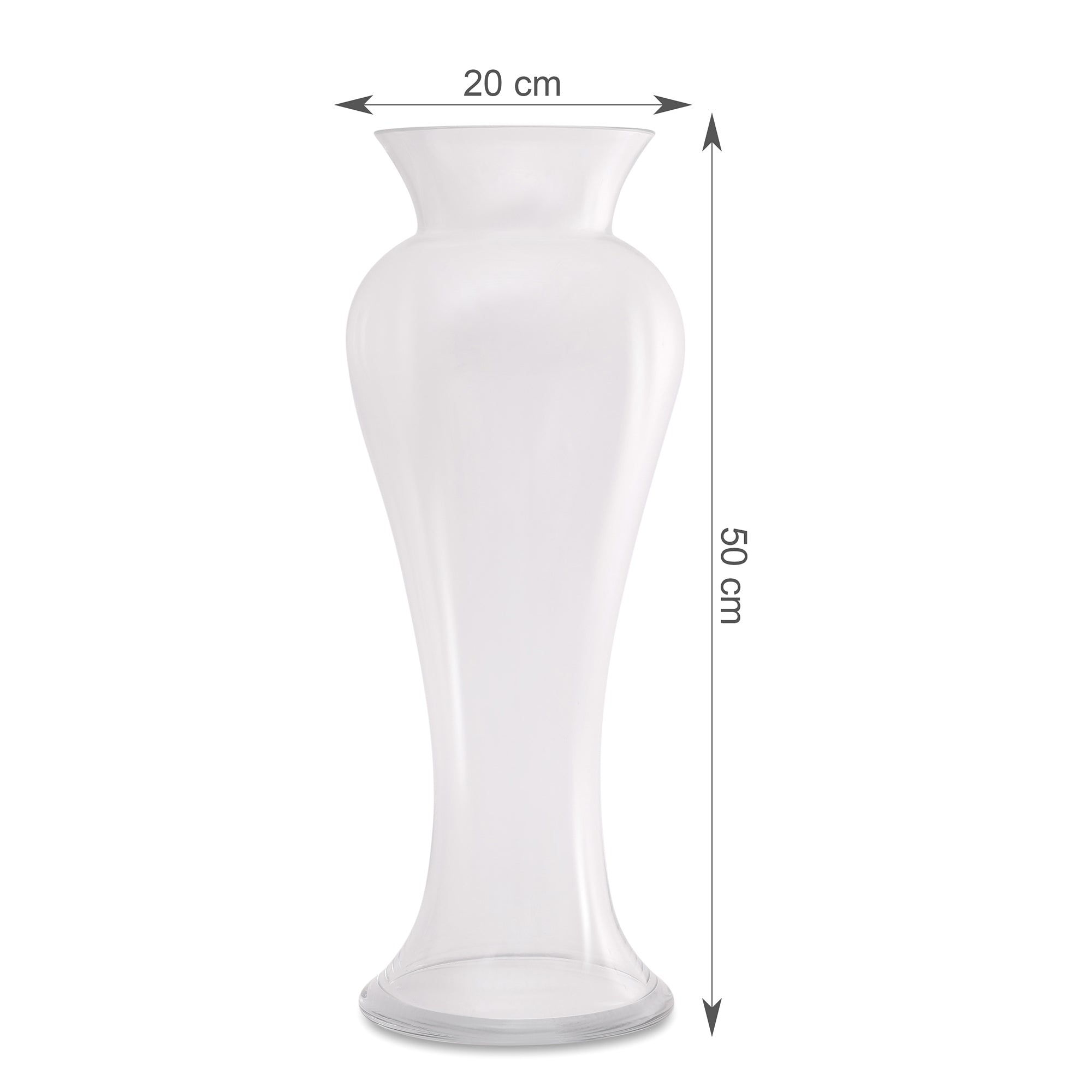 EDEL CLASSIC URN SHAPED CLEAR GLASS VASE MEDIUM SIZED BY LIVING ESSENCE