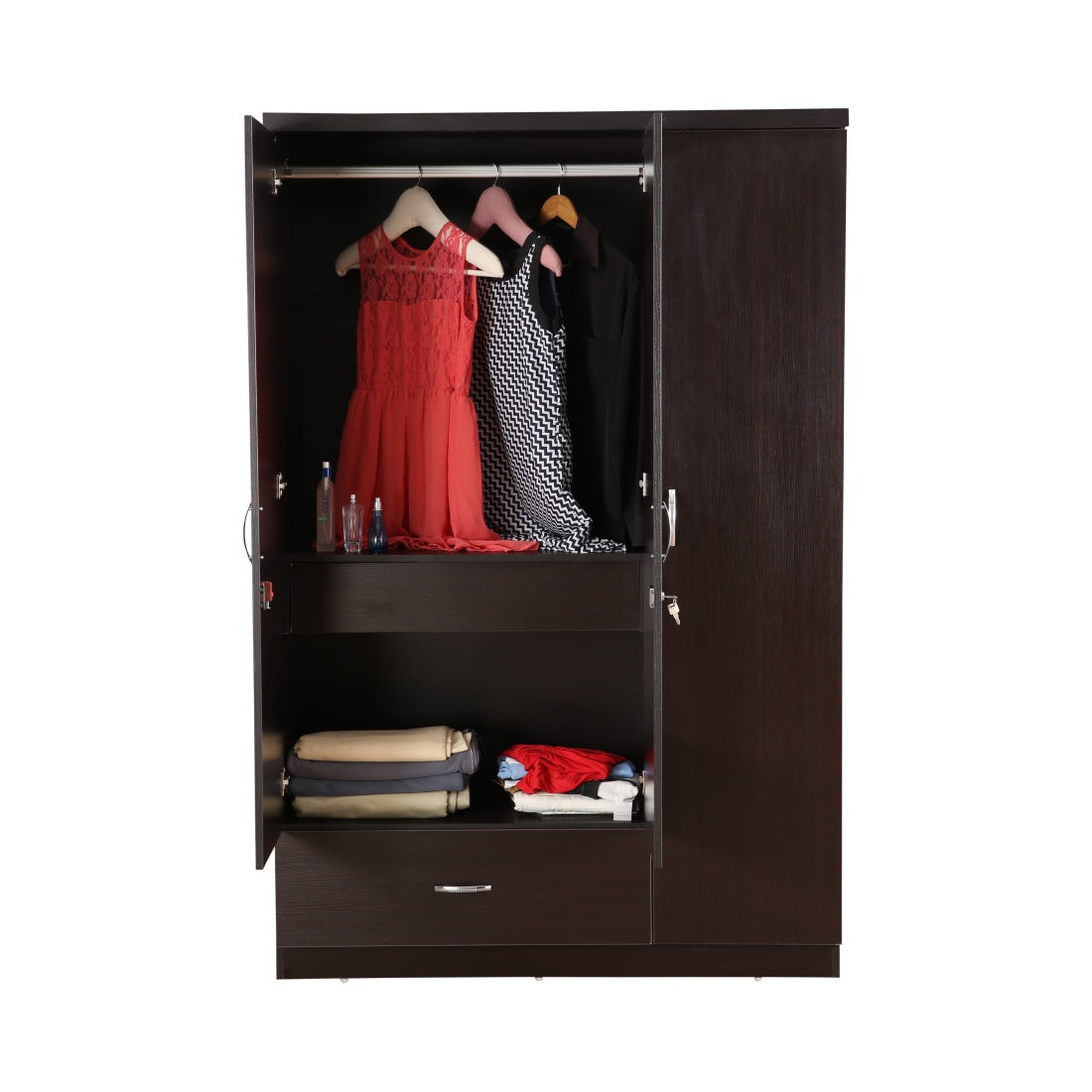 Utsav 3 door wardrobe in Wenge Colour