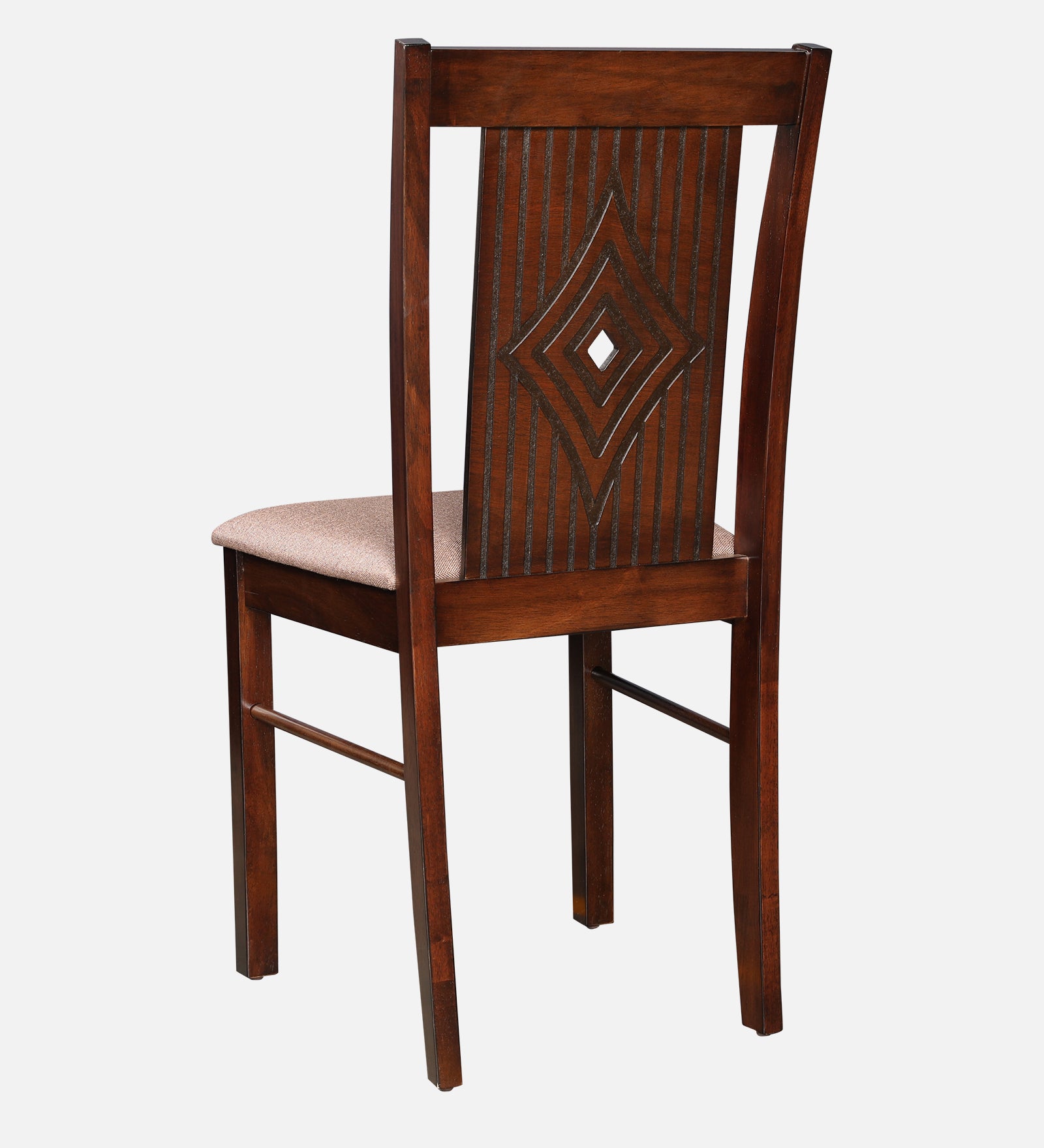 Aravali Rubber Wood Dining Chair Set Of 2 in Antique Cherry Colour