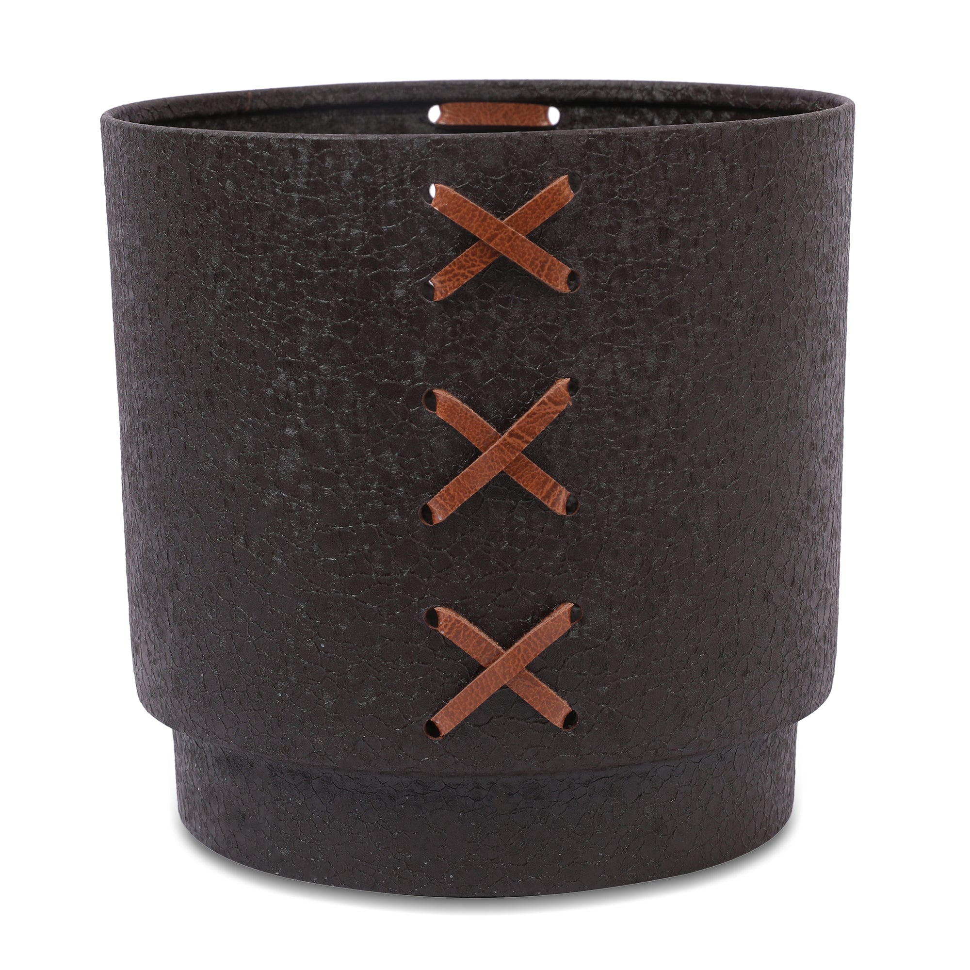 Cosmos Metal Planter 17 cm in Brown Colour