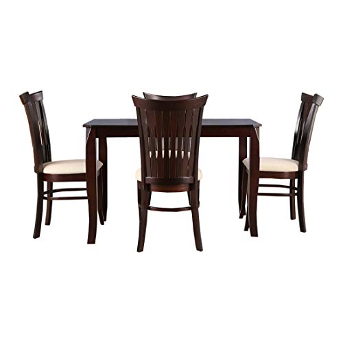 Cardiff Solidwood 4 Seater Dining Set in Expresso Colour