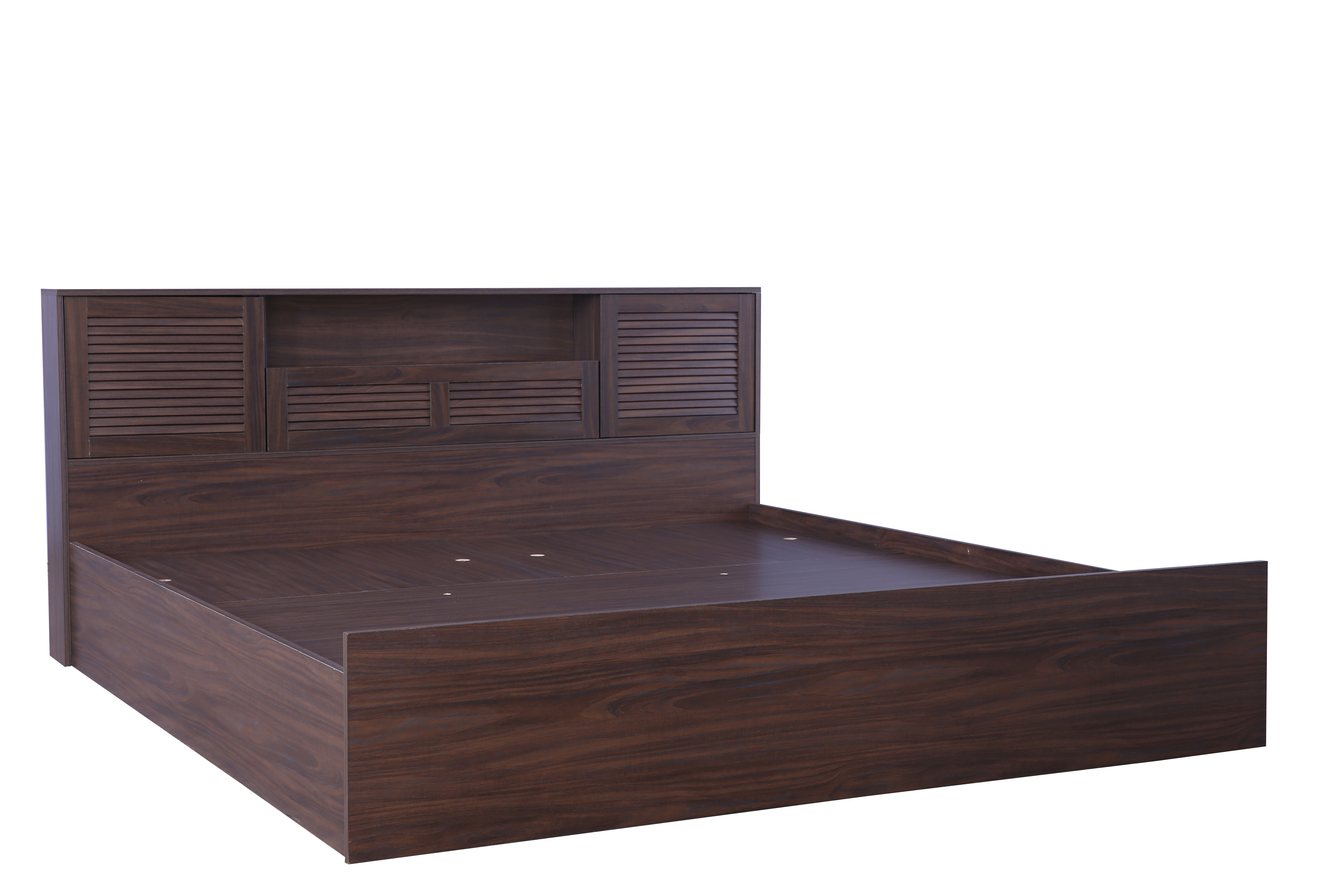 Bolton King Bed with Hydraulic storage in Walnut Colour