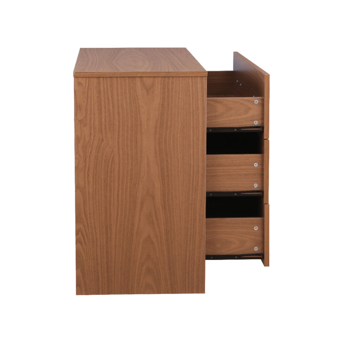 Atlas Engineered Wood Chest of Drawers in Walnut Colour