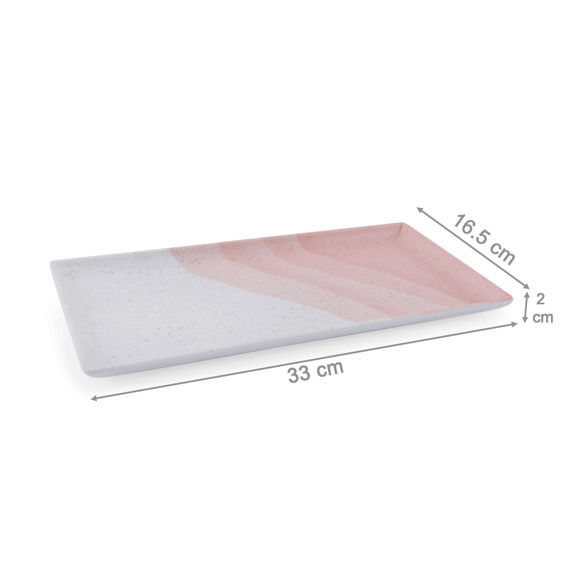 Emilia Melamine Speckles Platter Large in Pink Colour