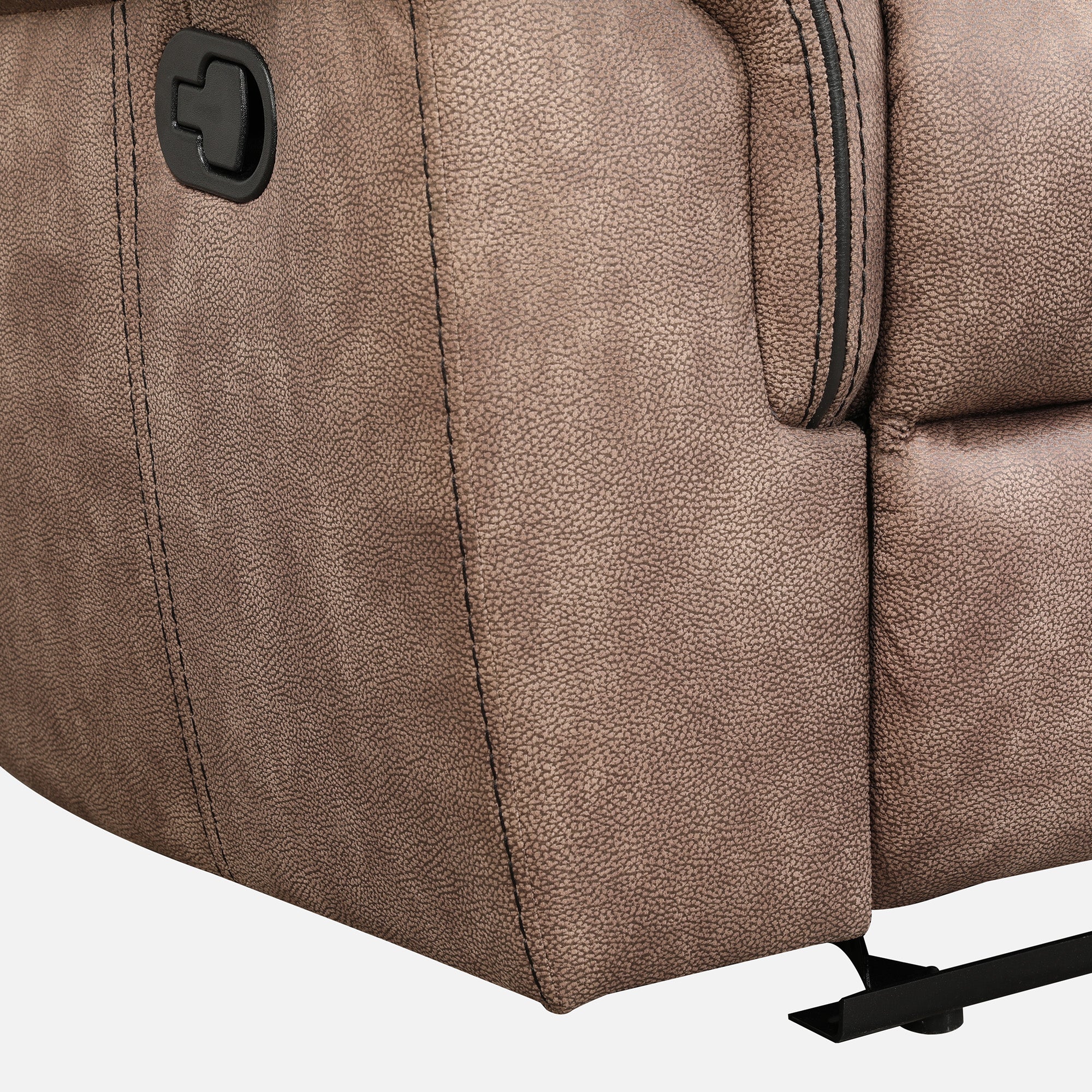 Enfield Fabric 2 Seater Recliner in Brown Colour