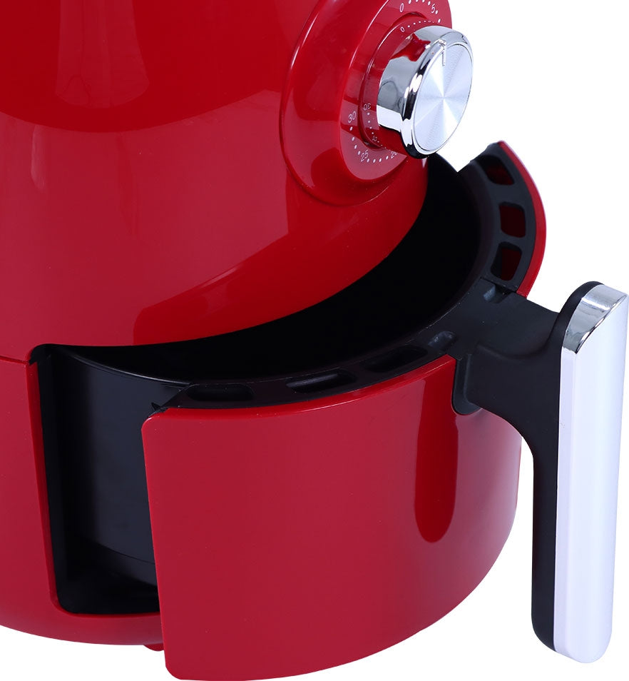 Crimson Edge Non-Stick Compact Air Fryer 1.8Ltr 1000W in Red Colour by Wonderchef