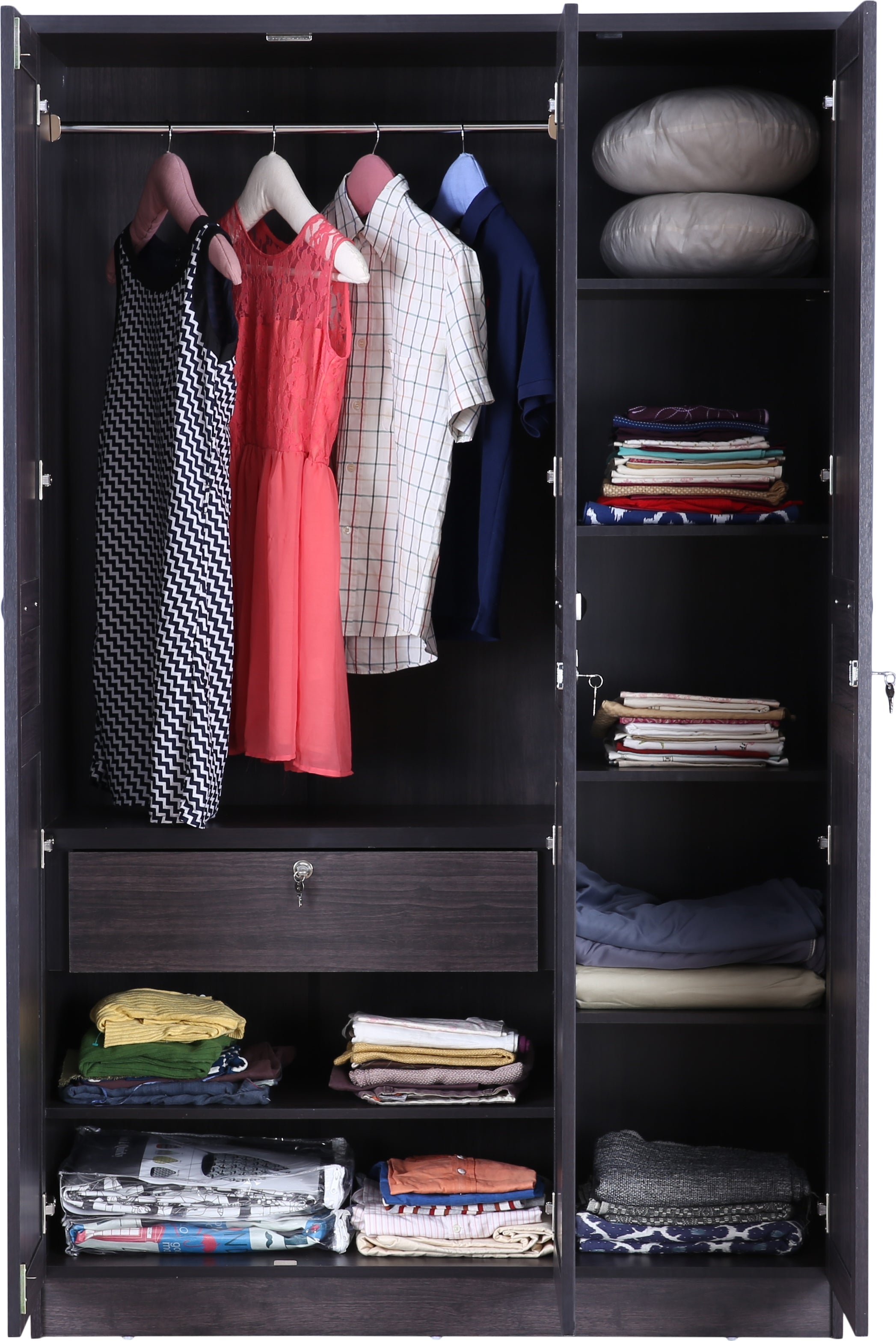 Bolton Three door Wardrobe in Wenge Colour