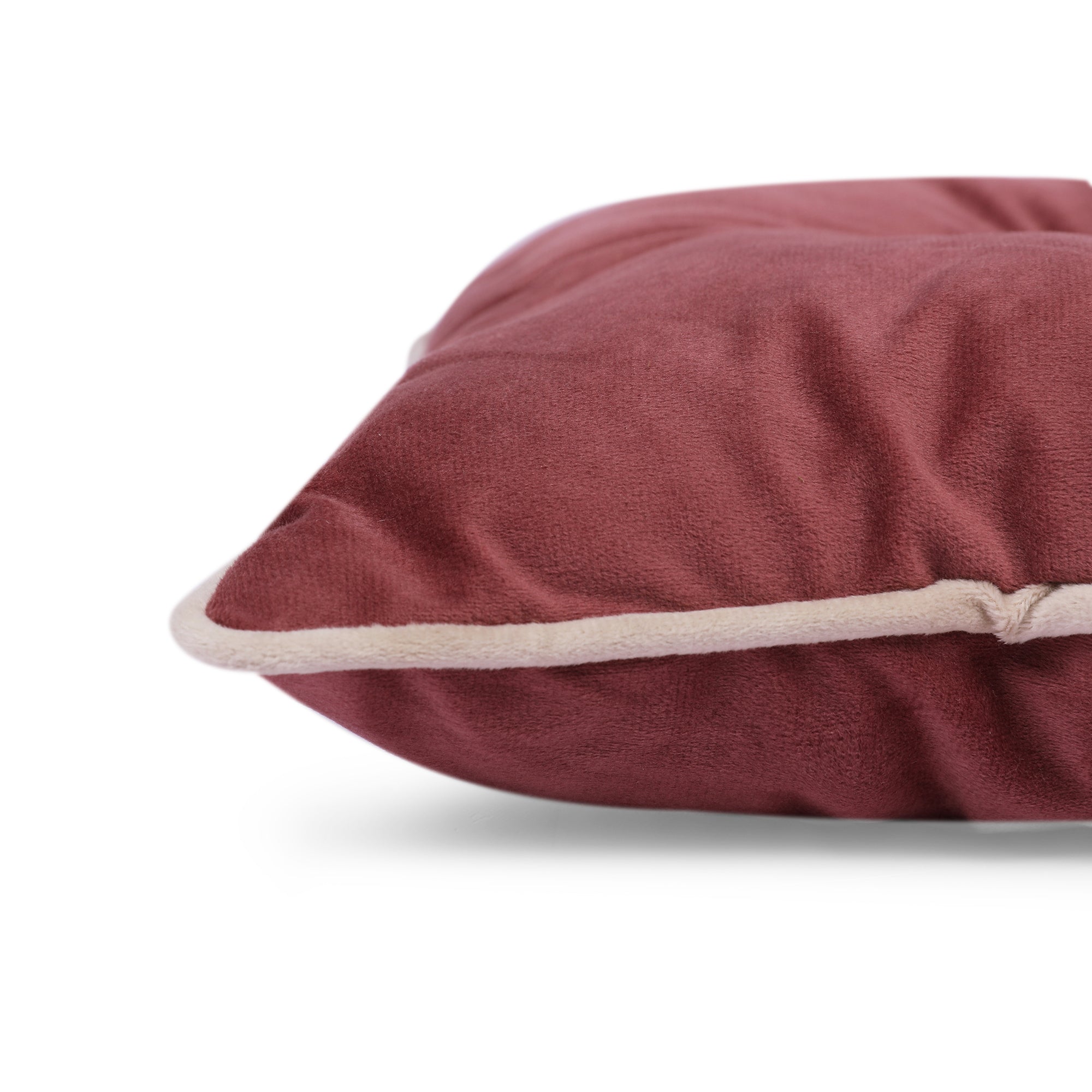 Velvet Solid Dori Filled Cushion Rose, 40X40cm
