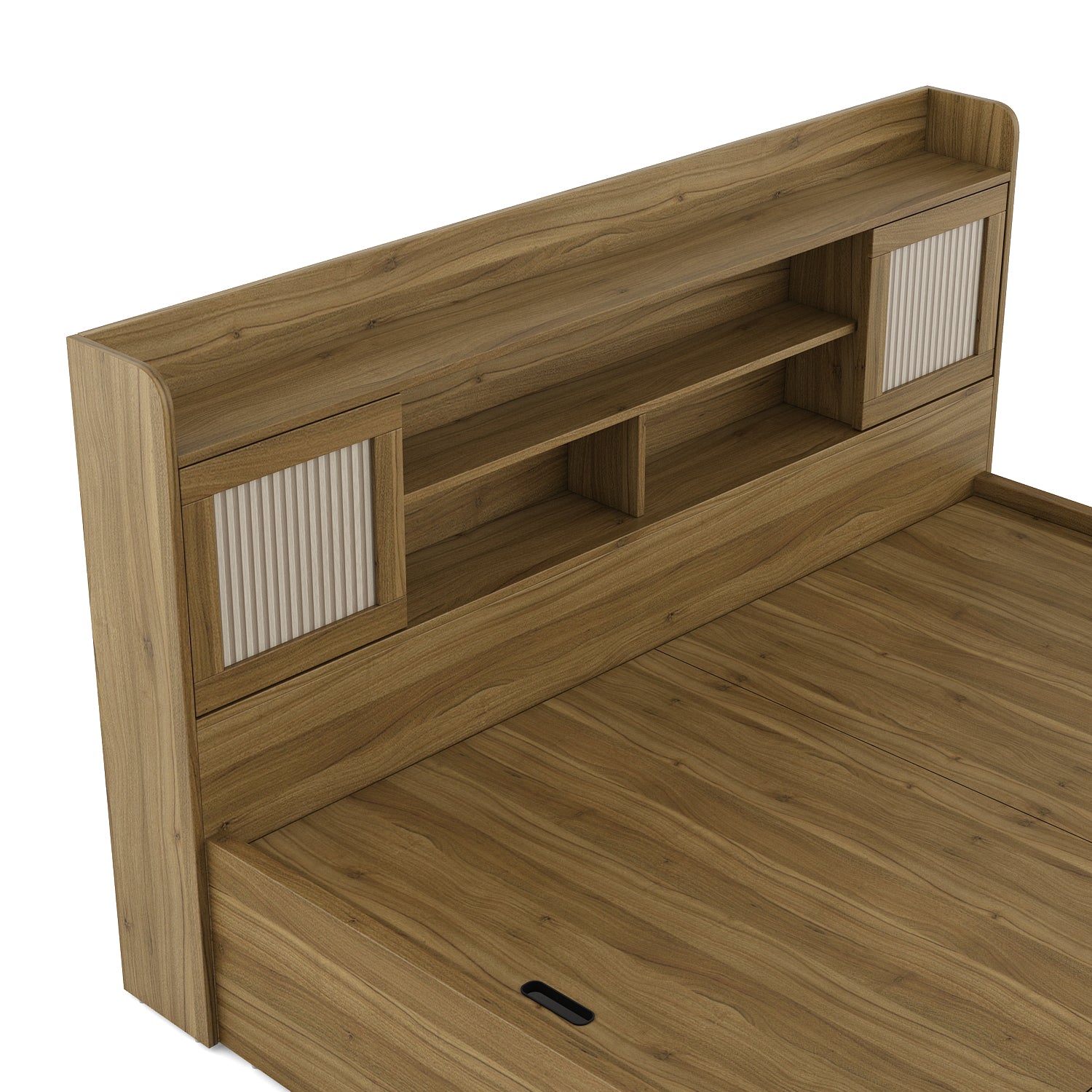 Diago Queen Bed Box Storage with Four Door Wardrobe Set