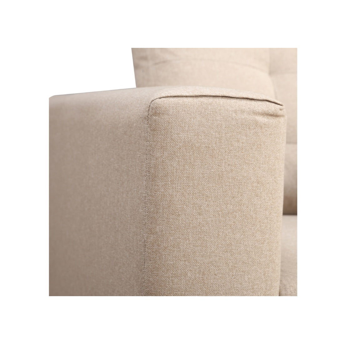 Garcia Fabric Single Seater Sofa in Beige Colour