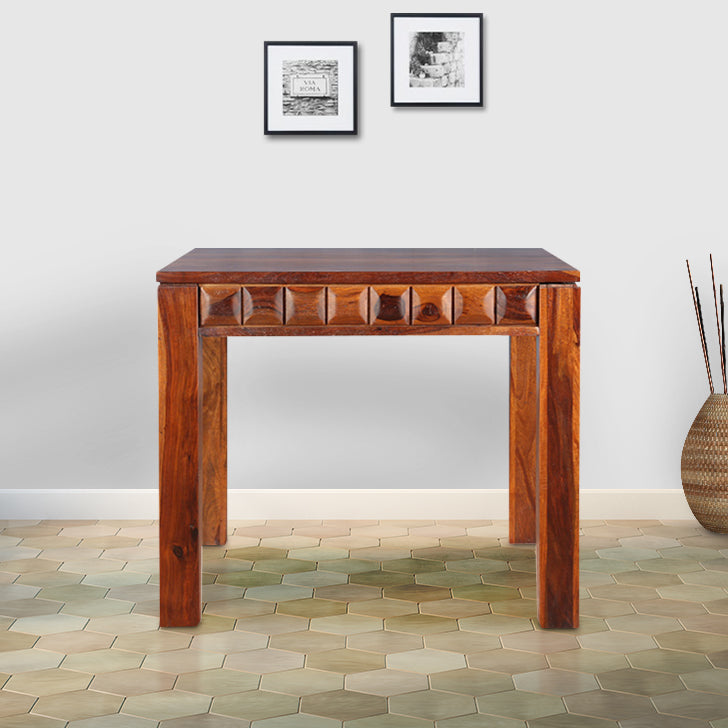 Woodrow Sheesham Wood(Rosewood) 4 Seater Dining Table in Honey Colour