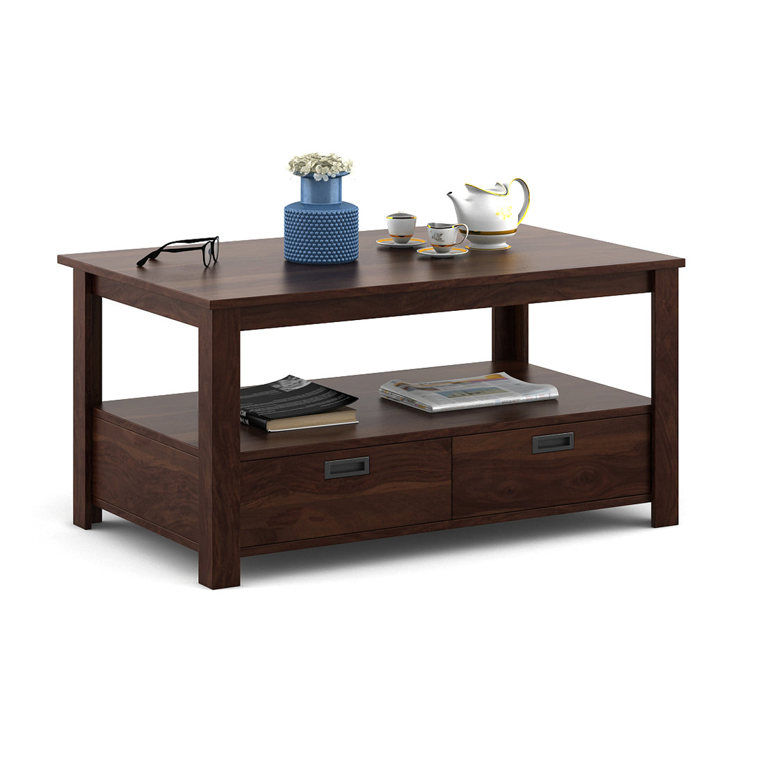 Antwerp  Center Table With Drawer in Sheesham Colour
