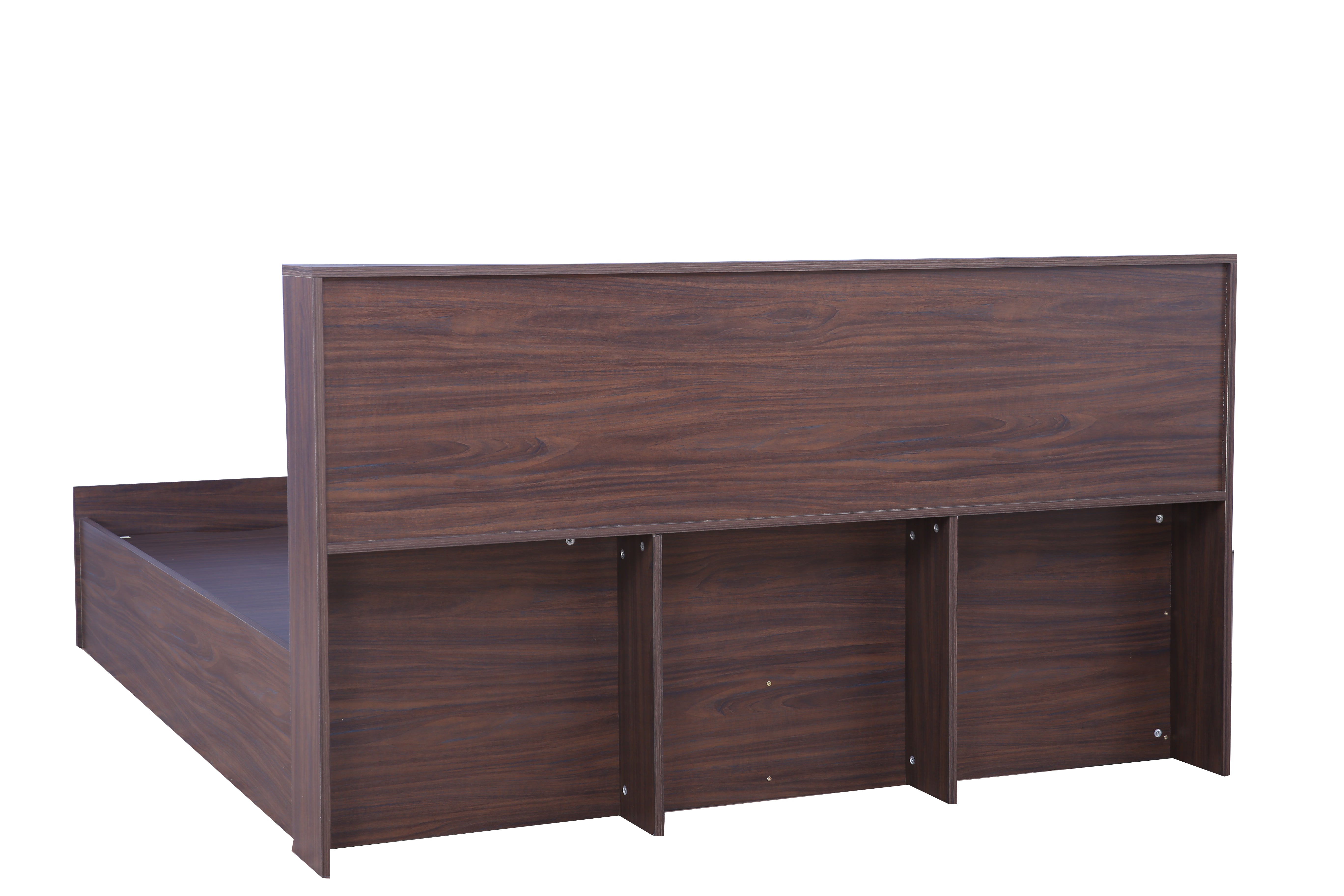 Bolton Queen Bed with Hydraulic storage in Walnut Colour