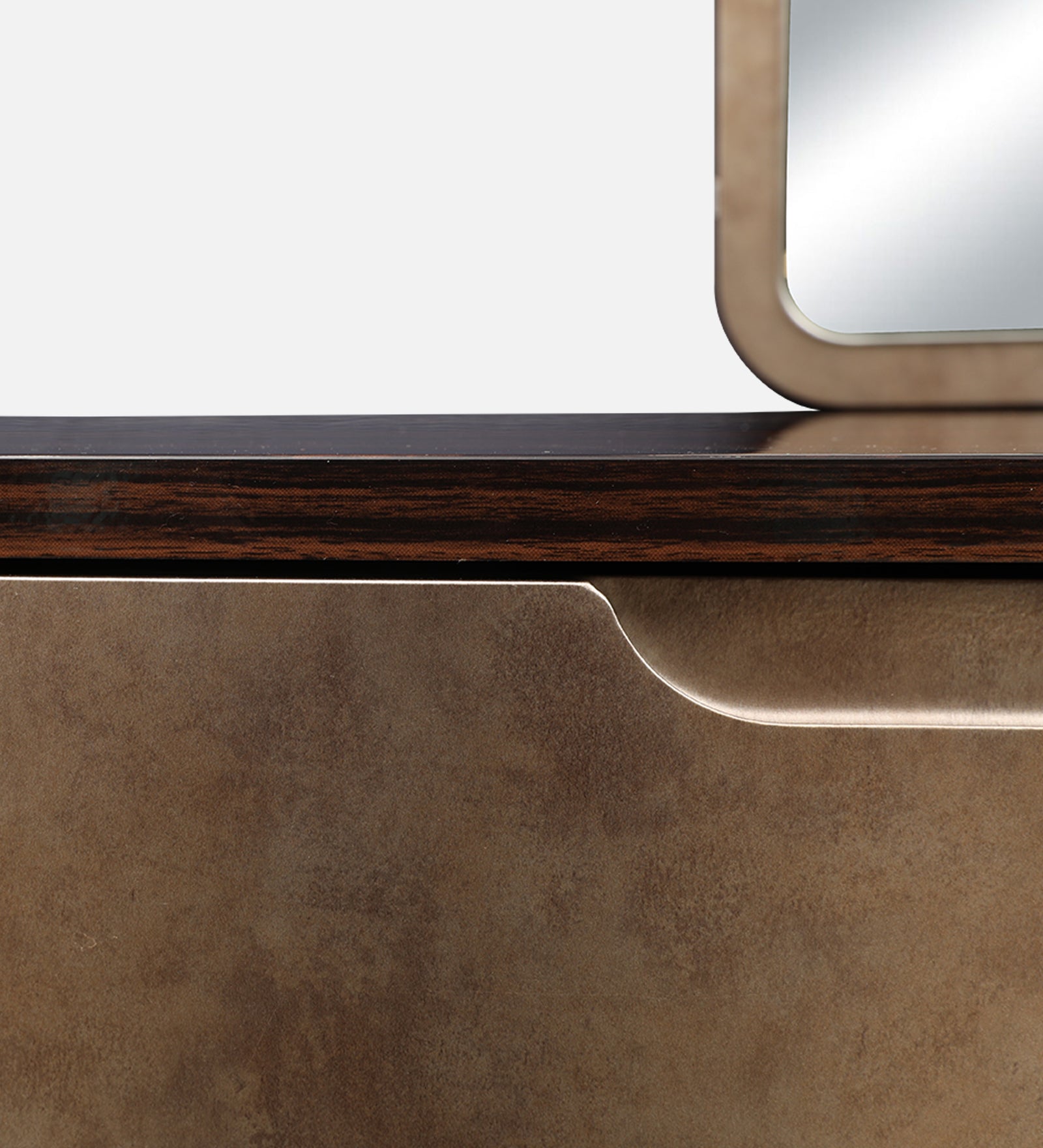 Arabella Dresser With Mirror in Matt Gold Colour