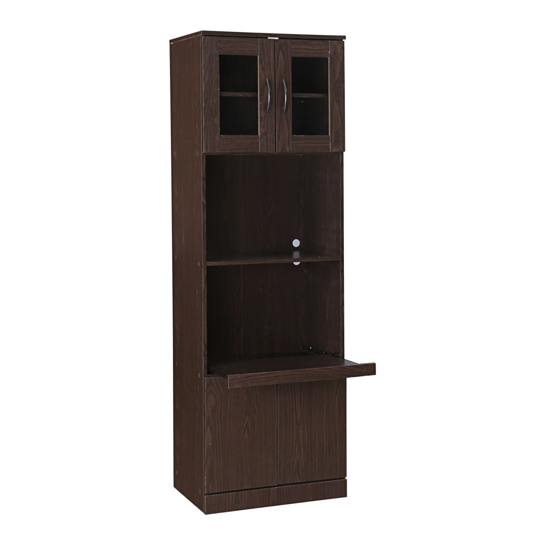 Penelope Engineered Wood Multipurpose Cabinet in Walnut Colour