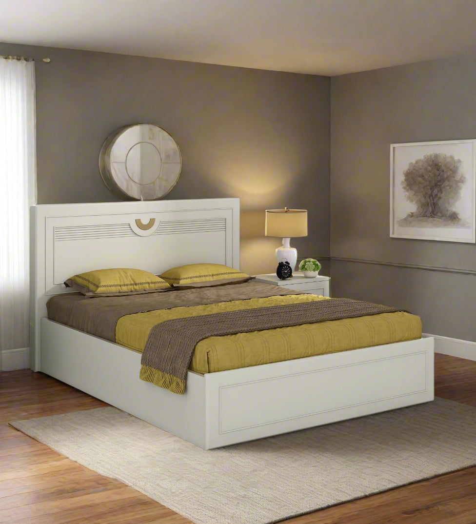 Akira Queen Bed With Full Hydraulic Storage Pumic Grey