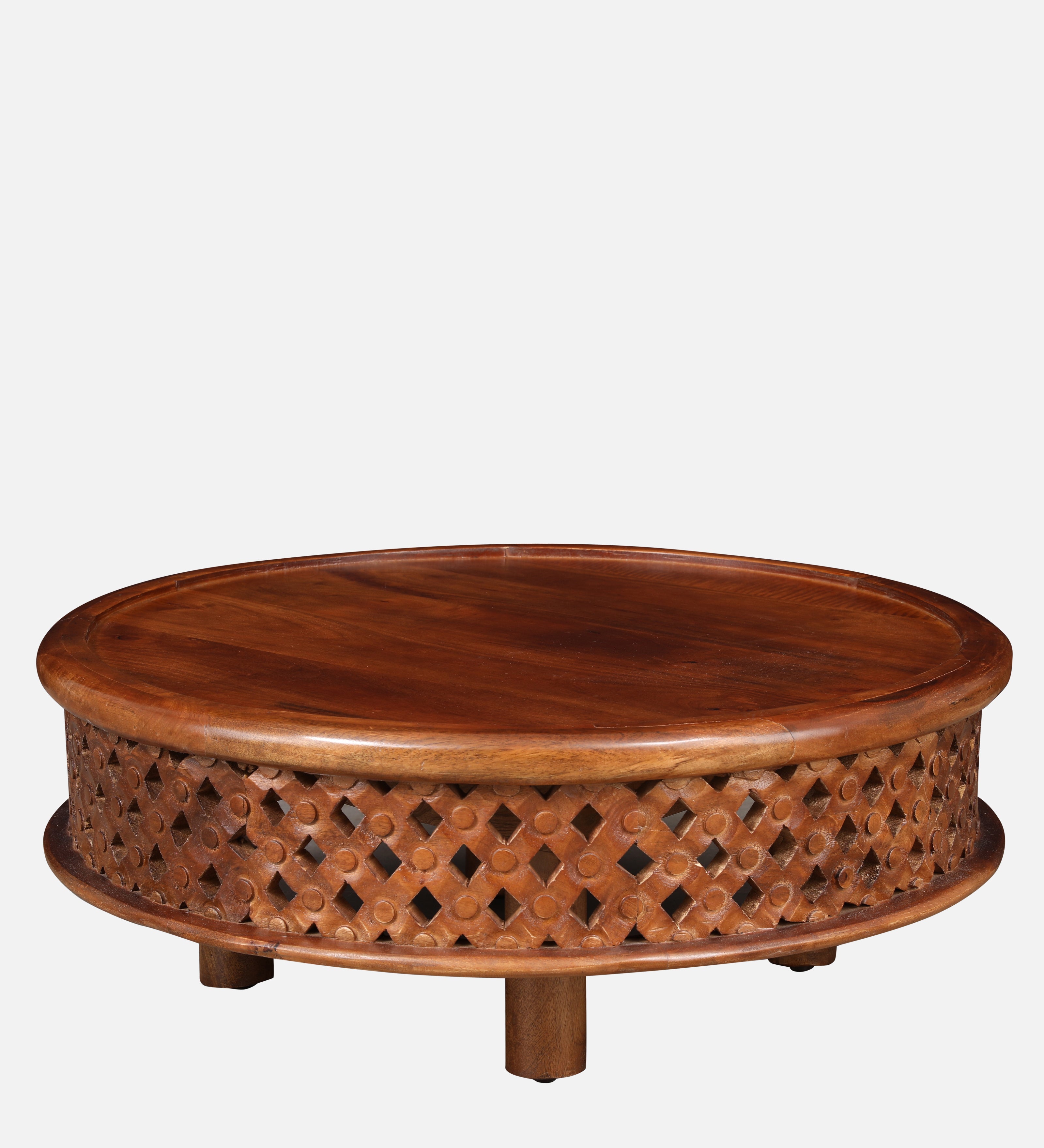 Sirohi Solidwood Center Table in Walnut Colour