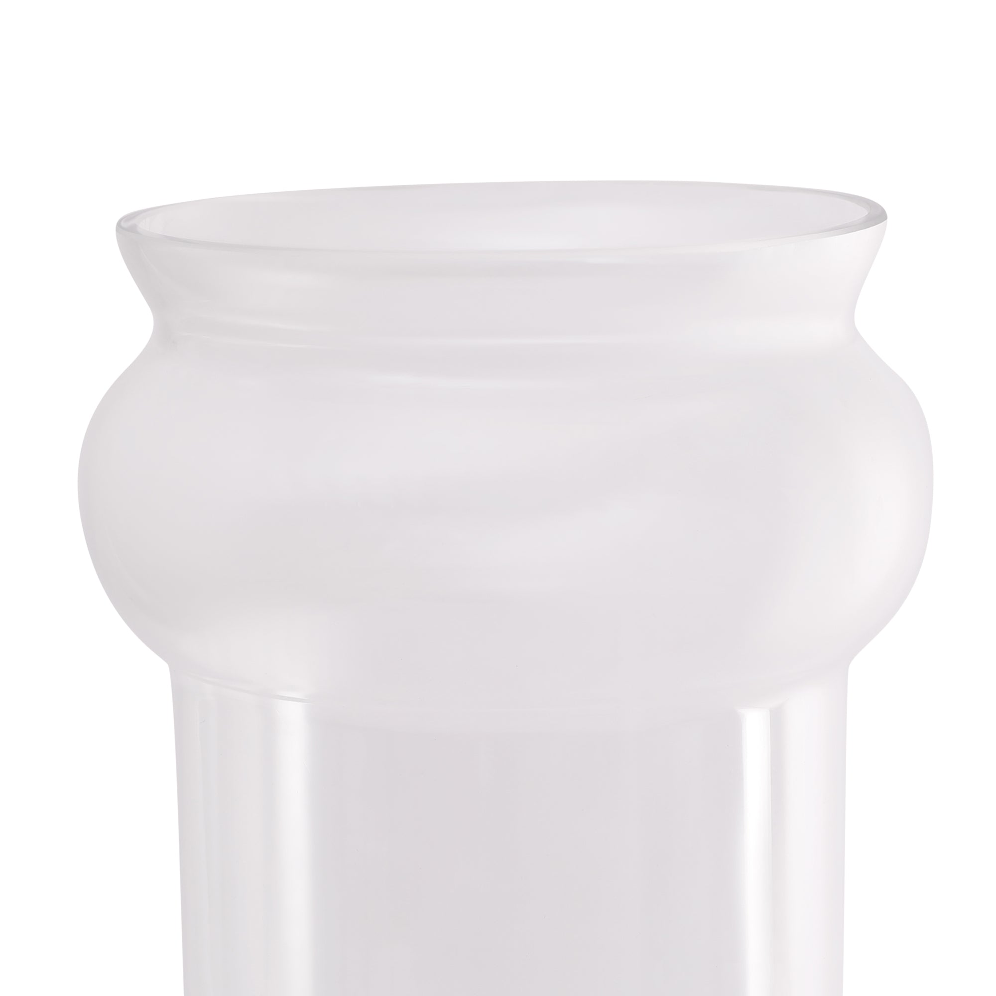 EDEL CONTEMPORY CLEAR GLASS MEDIUM SIZED VASE BY LIVING ESSENCE