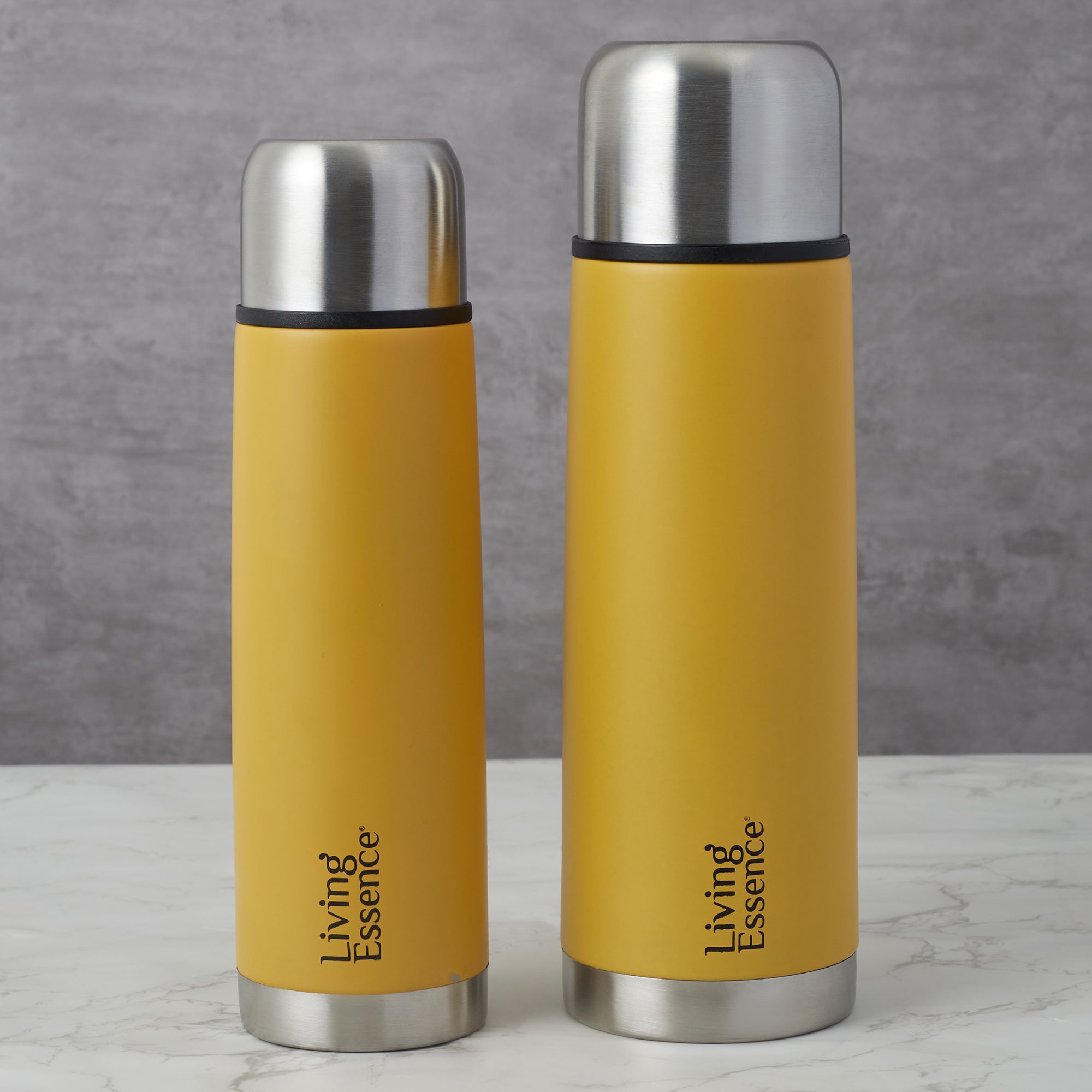 Fiesta Thermosteel Puro Vaccum Flask Combo Set of 2 in Mustard Colour