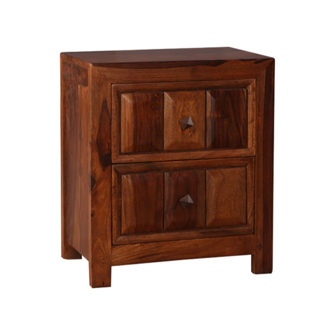 Woodrow Sheesham Wood(Rosewood) Night Stand in Honey Colour