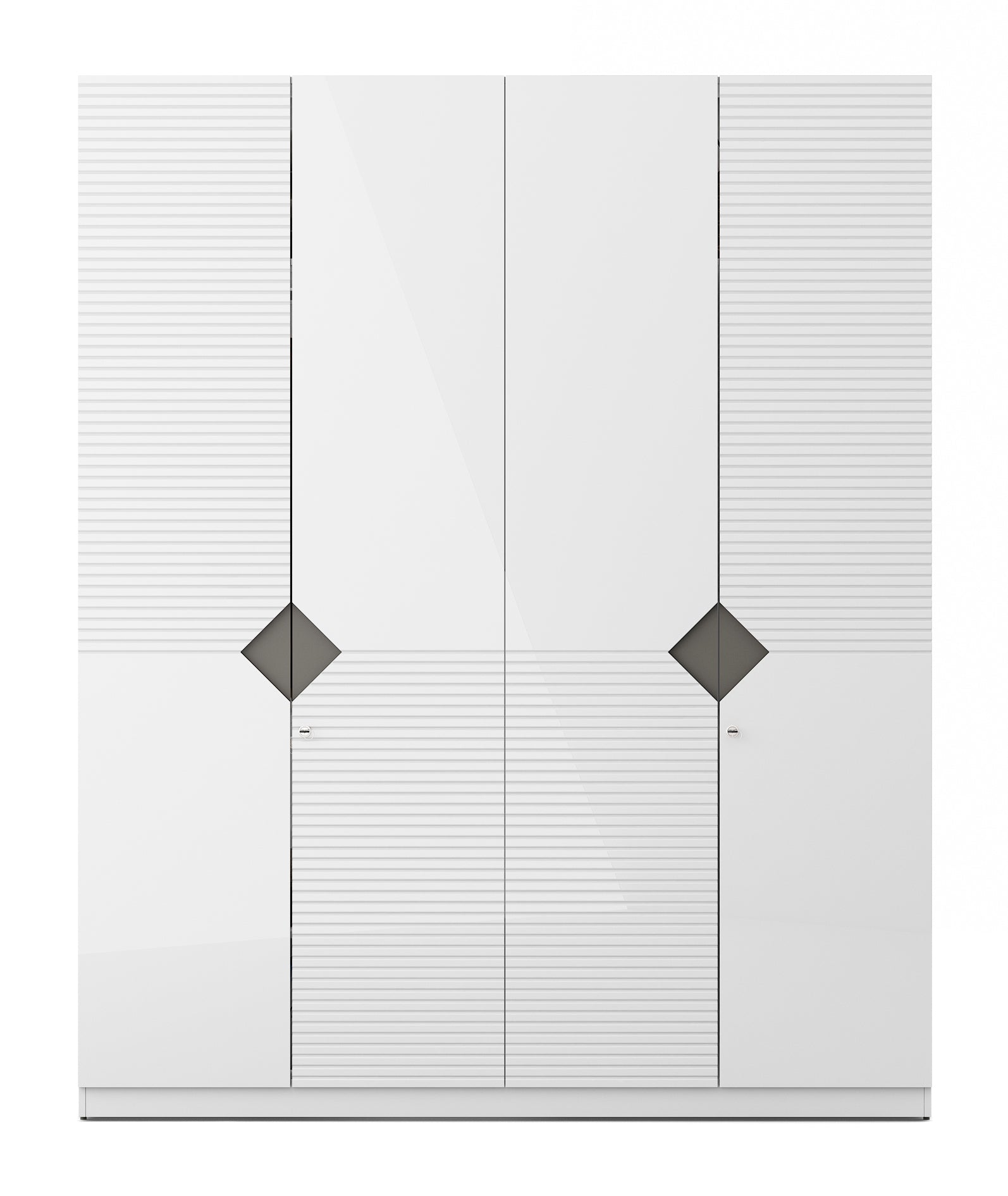 Gwen  Four Door Wardrobe in White  & Denim Colour