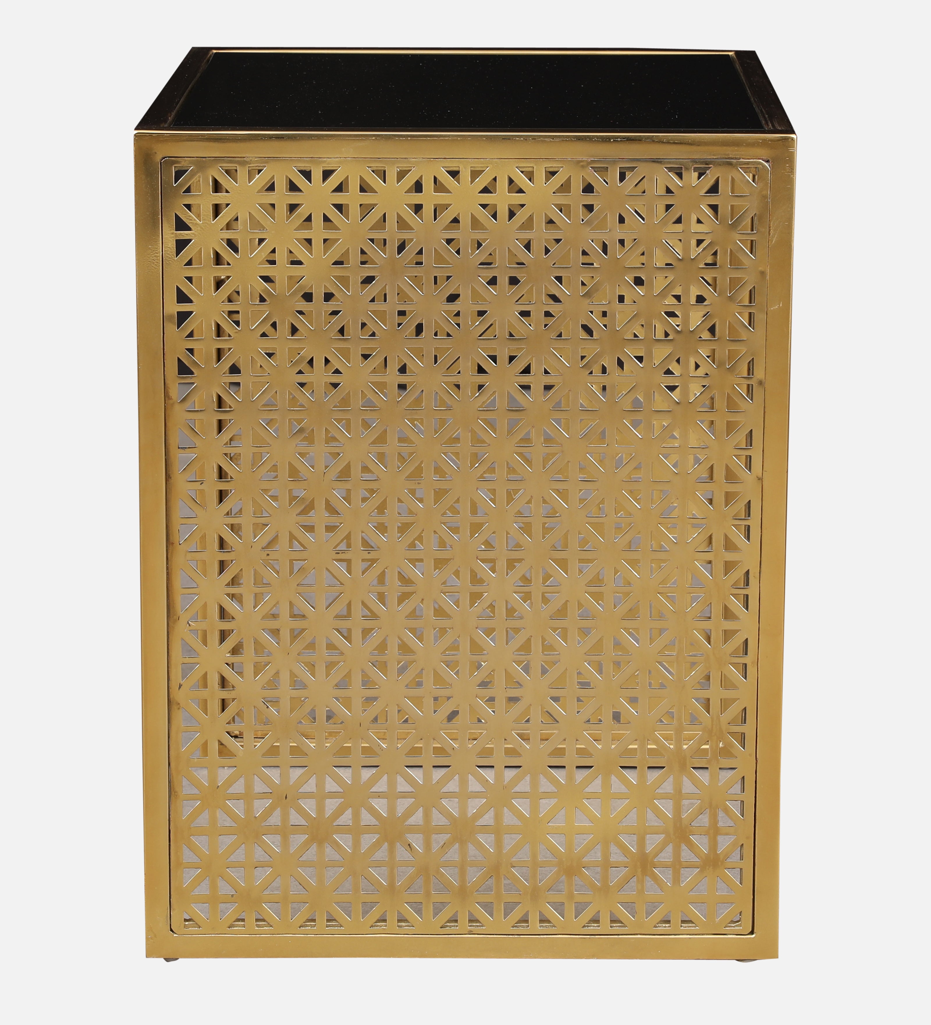 Maurice Metal Table in Gold & Black Colour