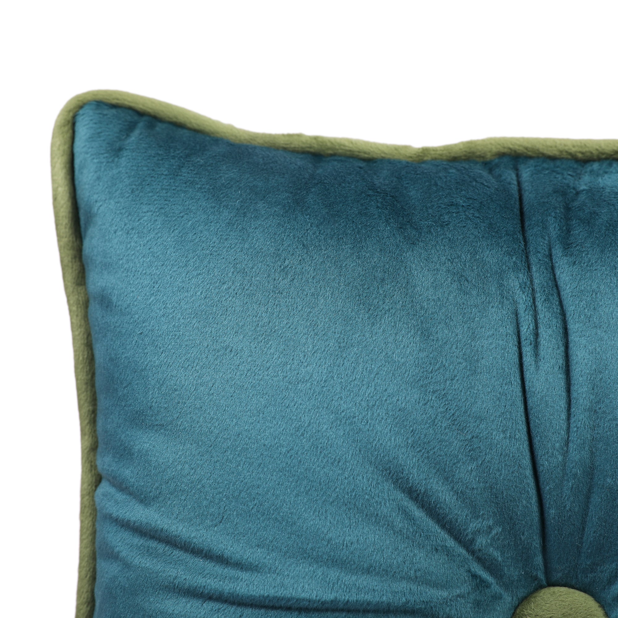 Velvet Solid Dori Filled Cushion Aqua, 40X40cm