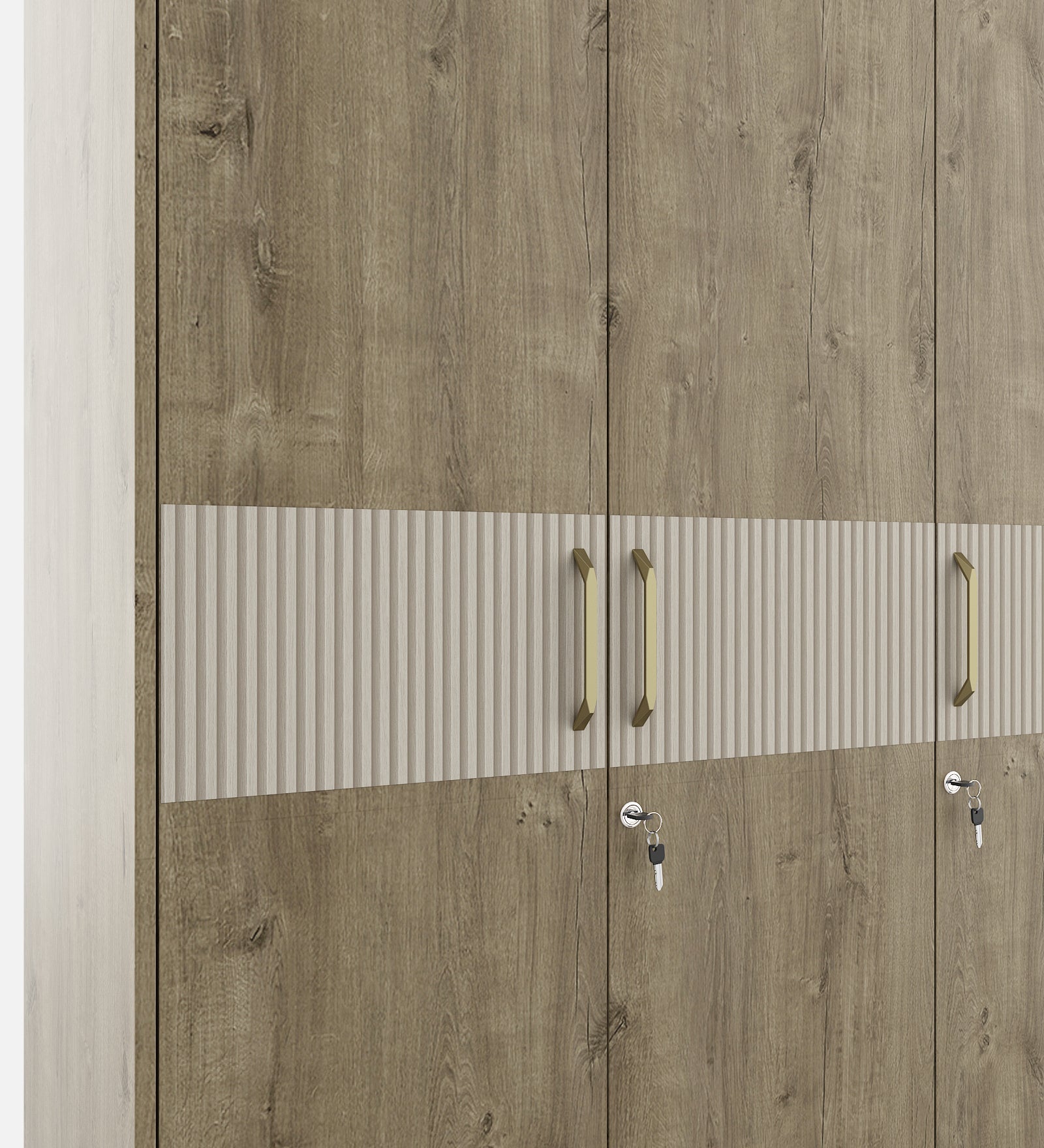 Gloria 3 Door Wardrobe in Sebastain Oak