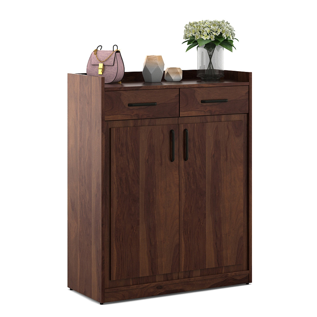 Antwerp Two Door Shoe Rack in Sheesham Colour