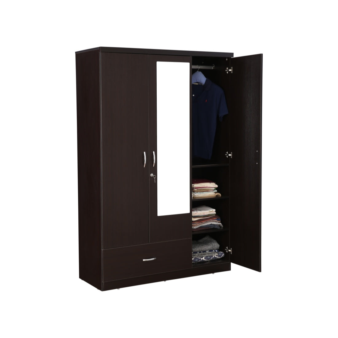 Utsav 3 door wardrobe in Wenge Colour