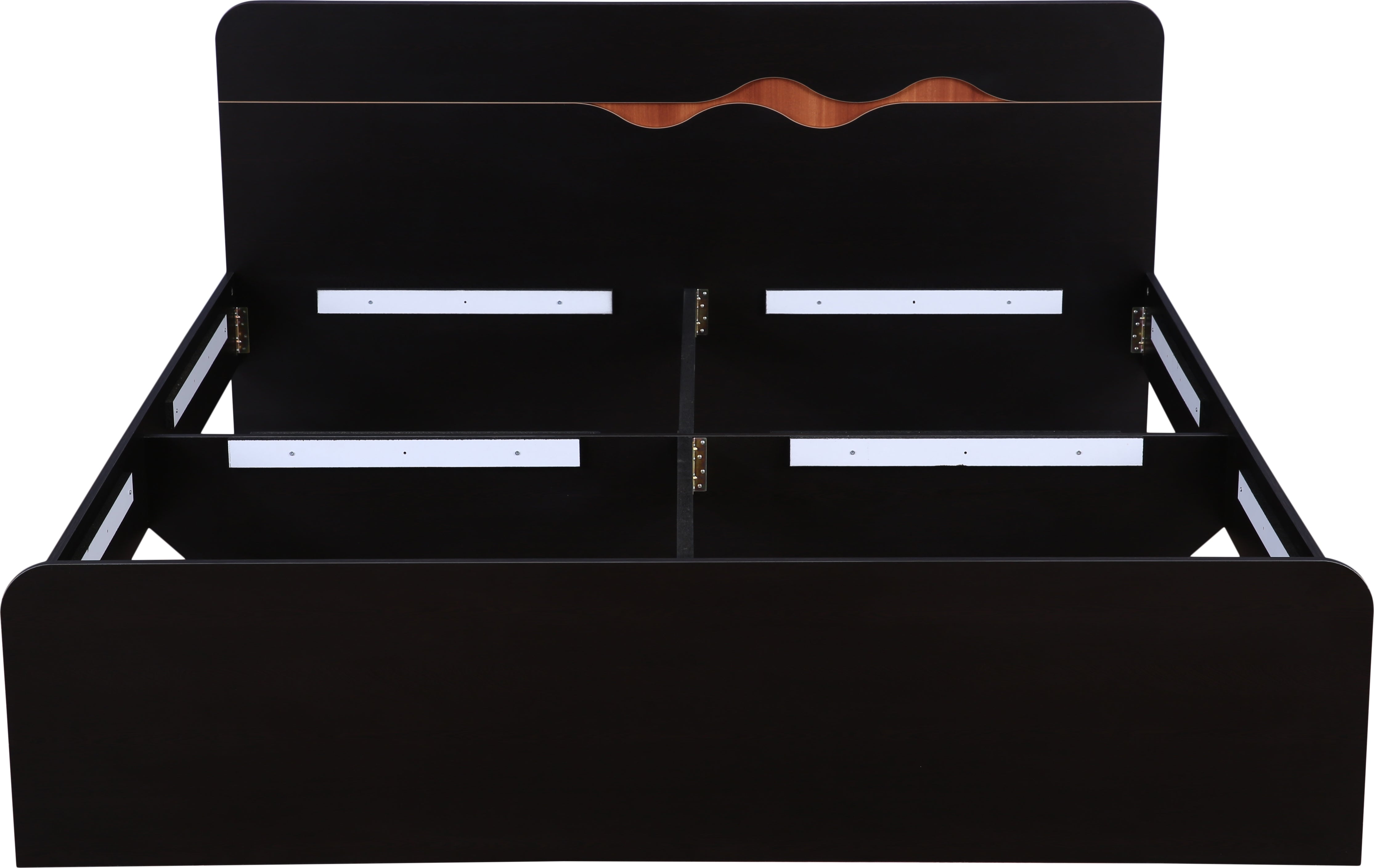 Swirl Queen bed without storage in Dark Oak Colour