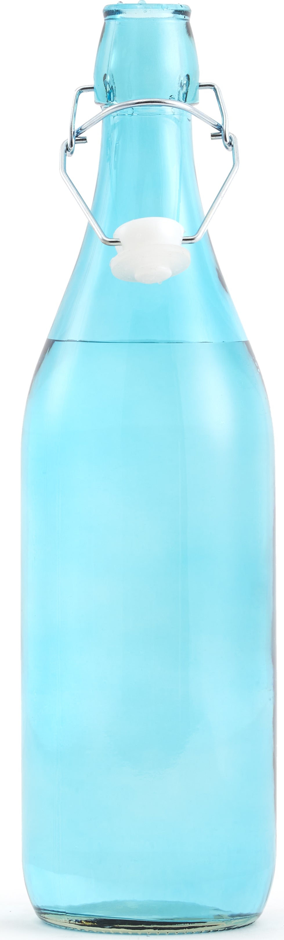 Bahamas Glass Aqua Clear Bottle 1L in Blue Colour