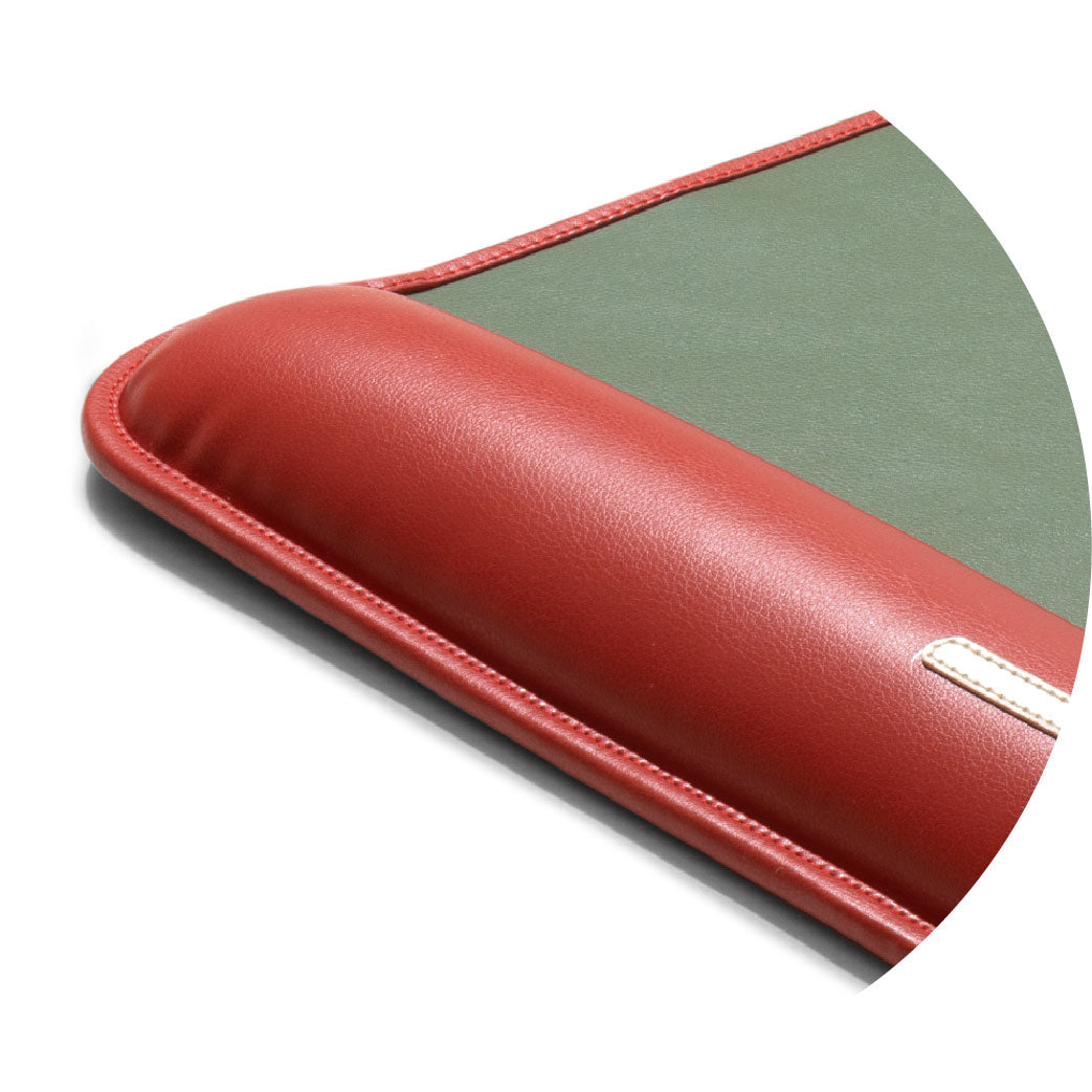 Ellie MDF + Leatherite Table Mat in Navy & Red Colour