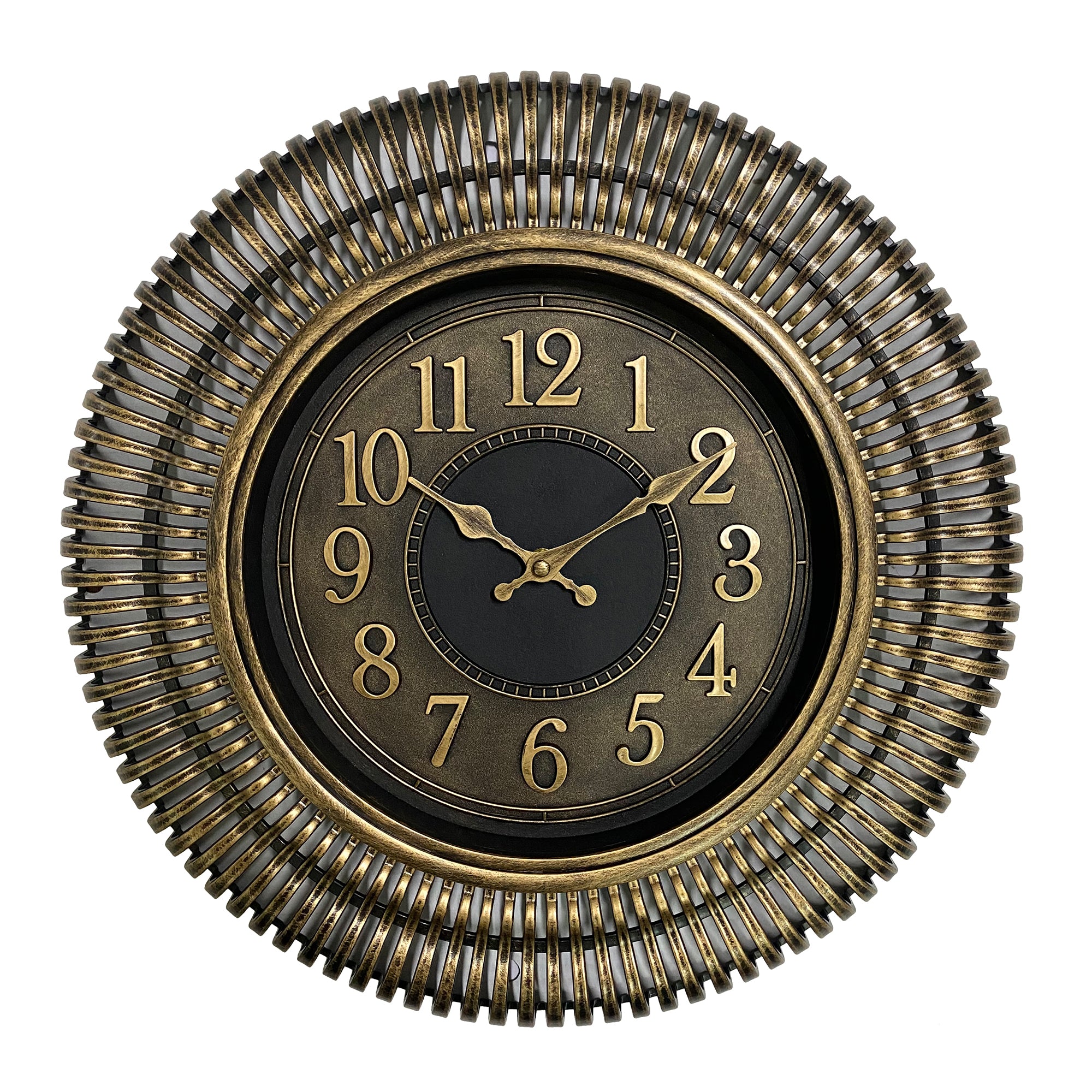 Aristo Geometric Rim Classic Wall Clock, Diameter 40cm in Bronze Colour