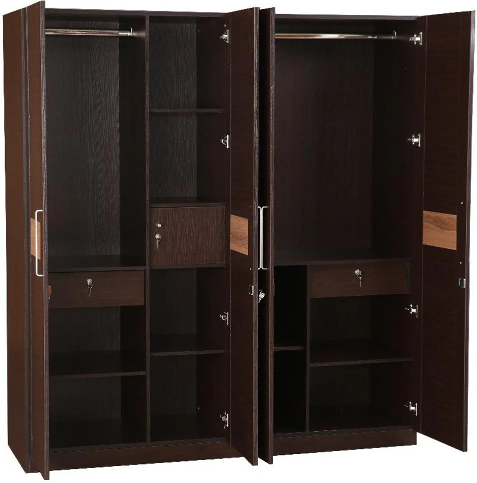 Magnum 4 Door Wardrobe in Walnut Colour