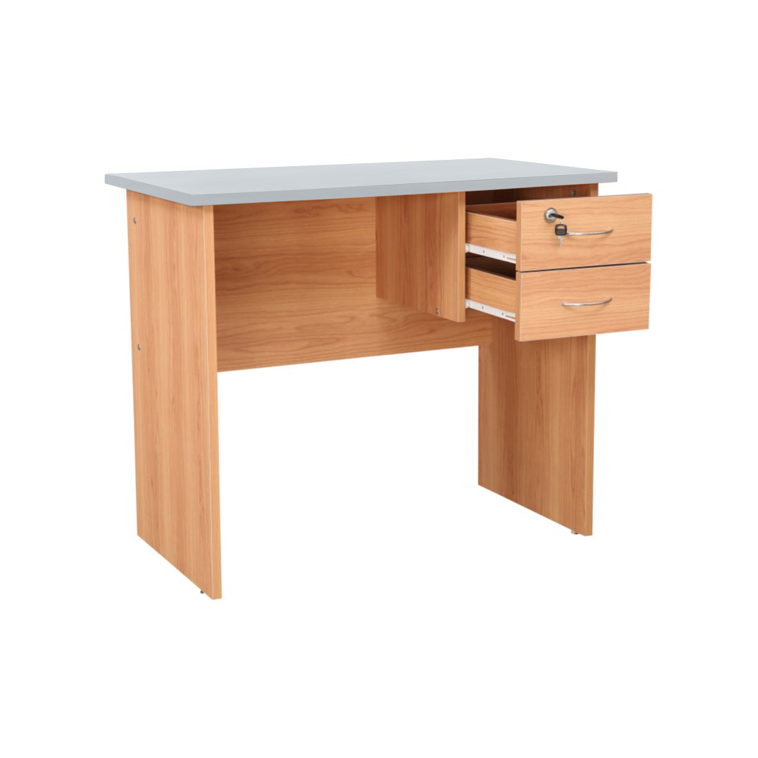 Simply Study Table in Honey + White Colour