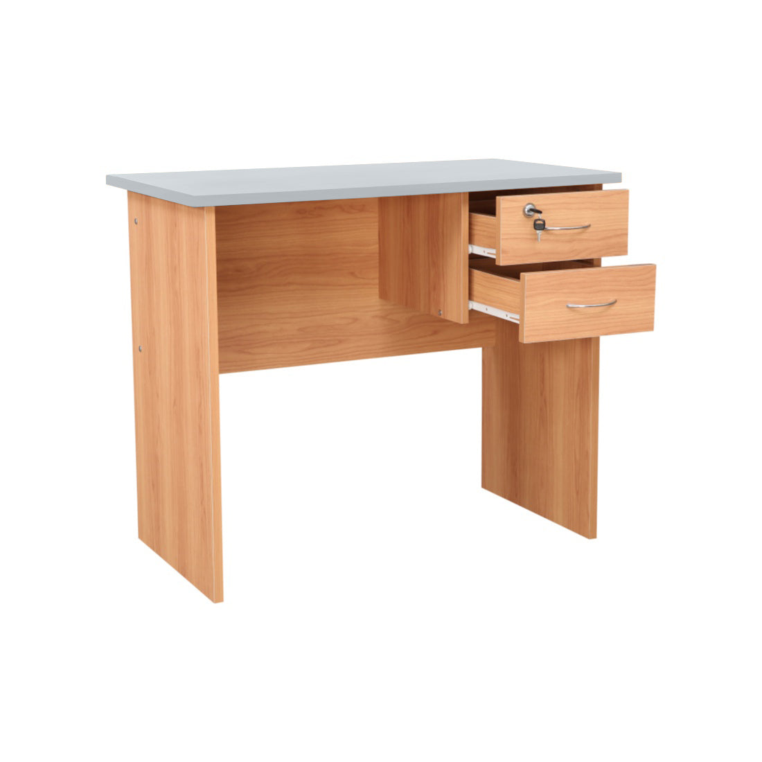 Simply Study Table in Honey + White Colour