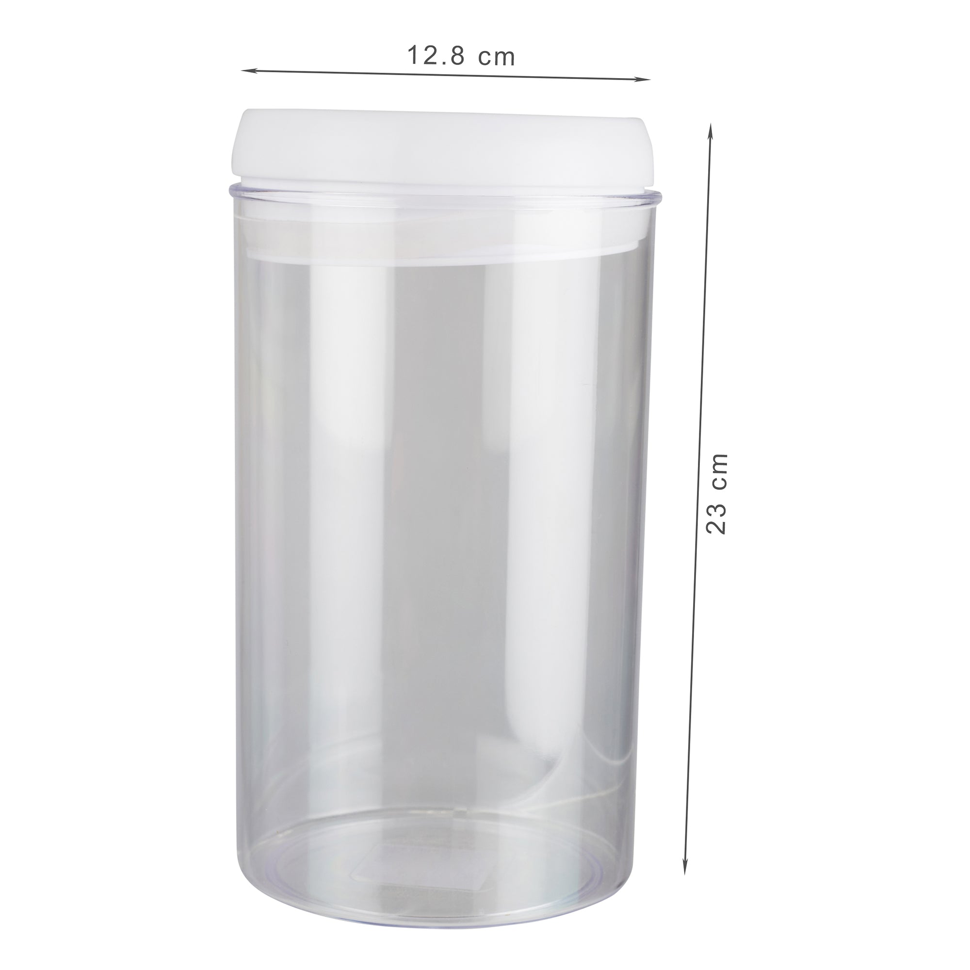 Robusto BPA Free Easy Lock Round Container 2300ml in Transparent & White Colour