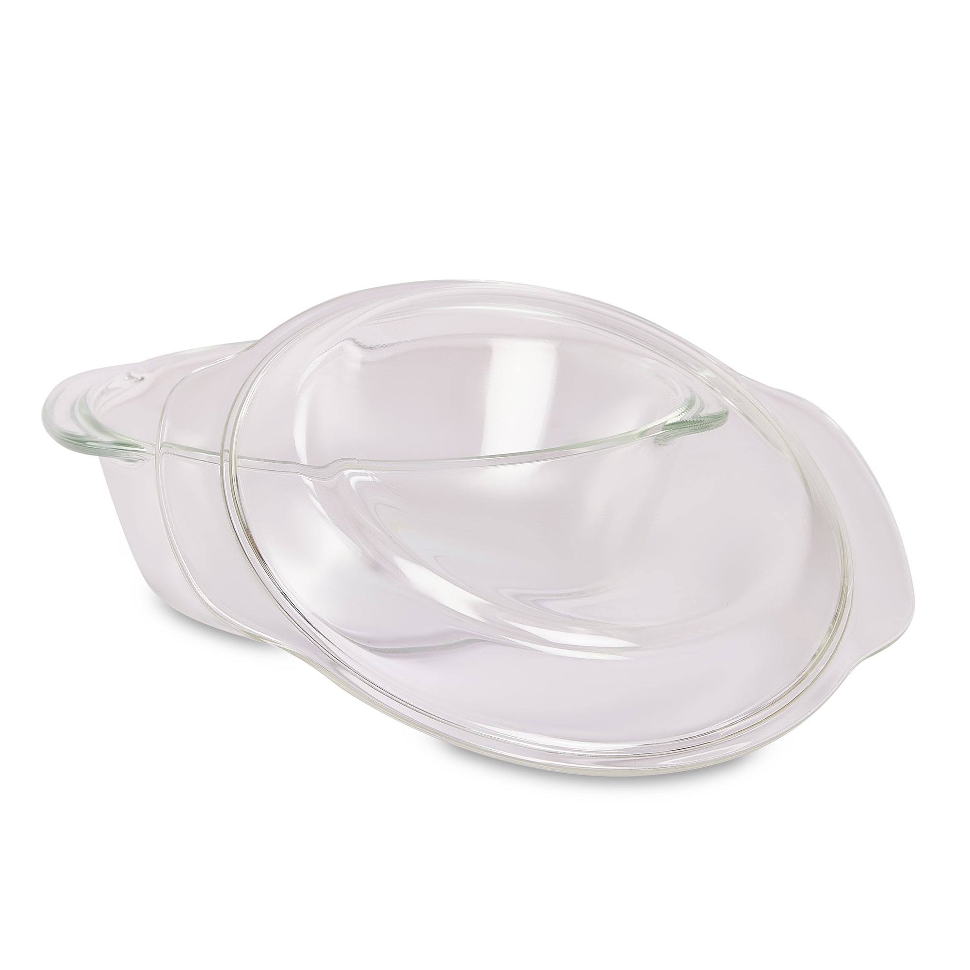 Fiesta Borosilicate Glass Casserole Set of 4 in Clear Colour