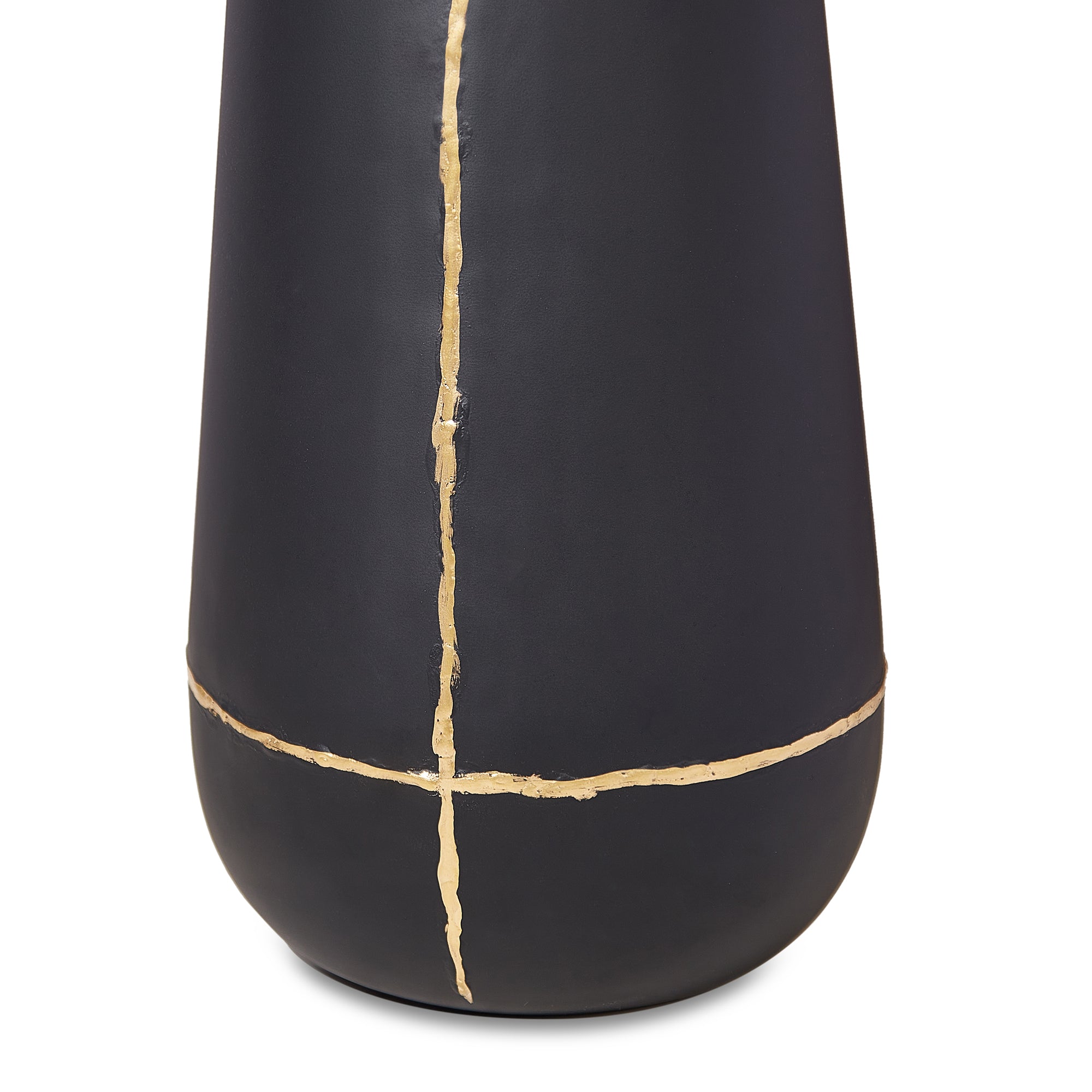 Mezzo Metal Vases 58 cm in Black Colour
