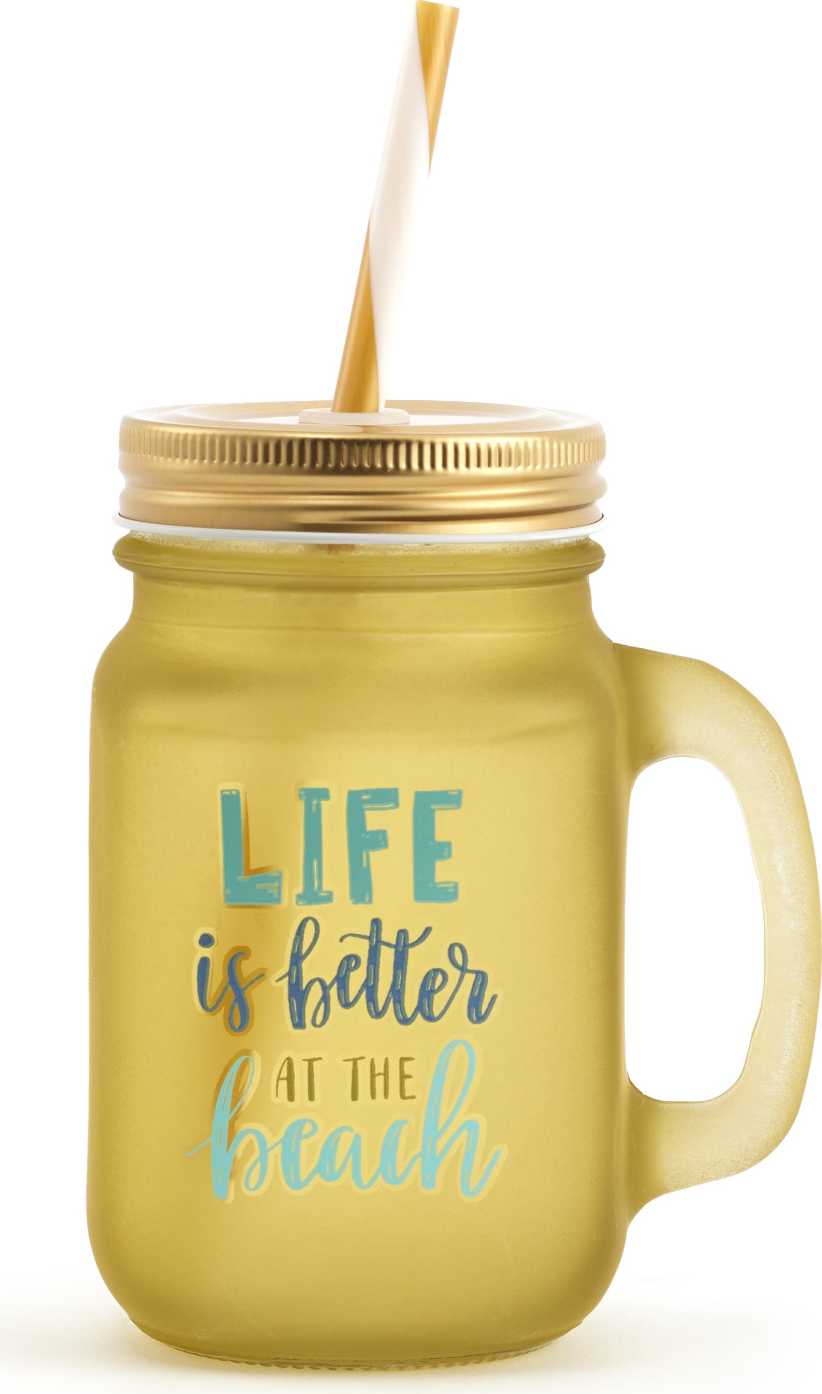 Bahamas Glass Mason Jar 450 Ml in Green Colour