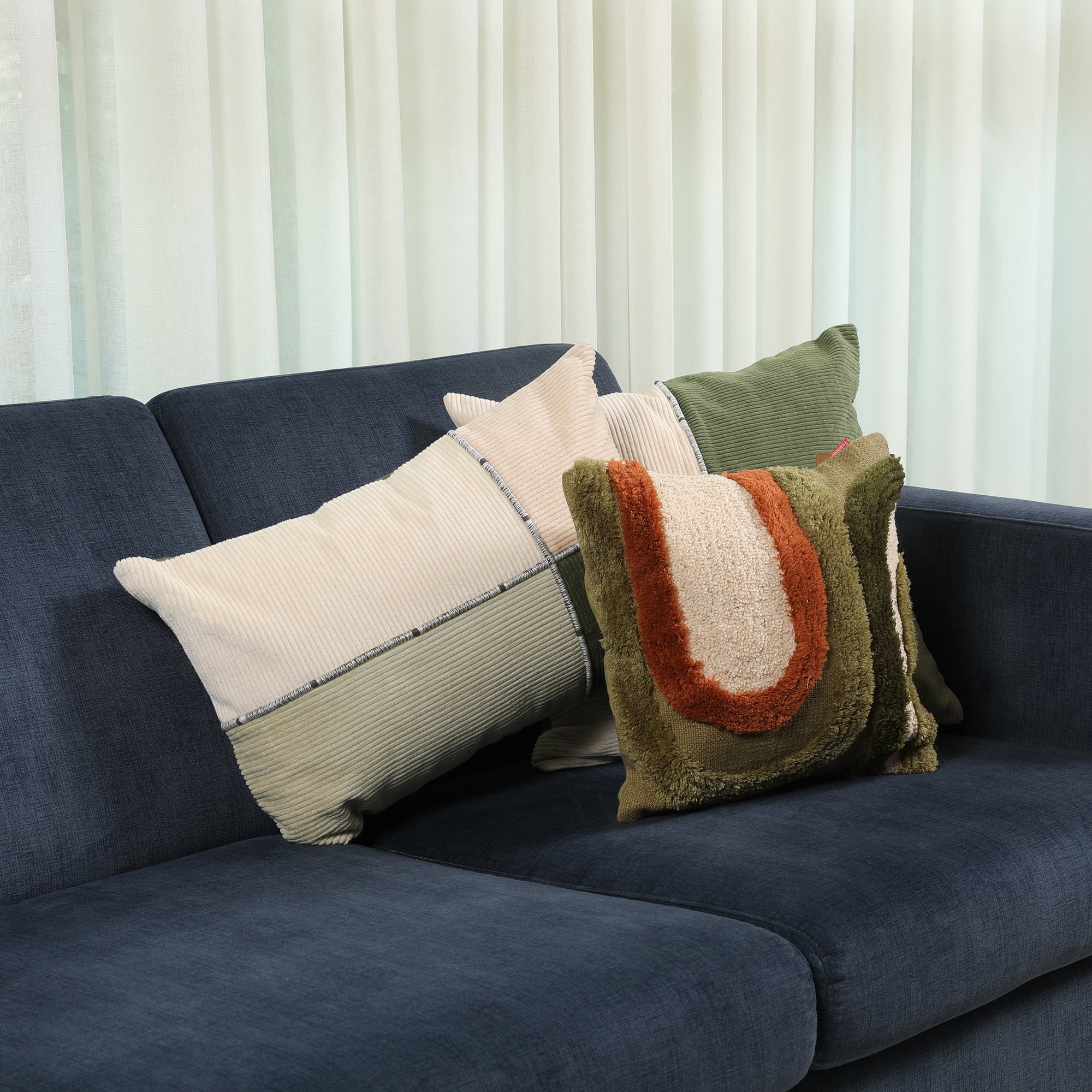 Modern Chic Cushion Cover Multi Green, 30X30cm