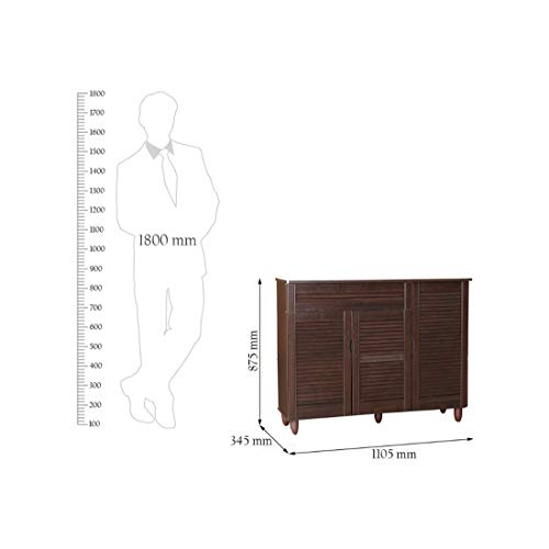 Carry Engineered Wood Shoe Rack in Wenge Colour