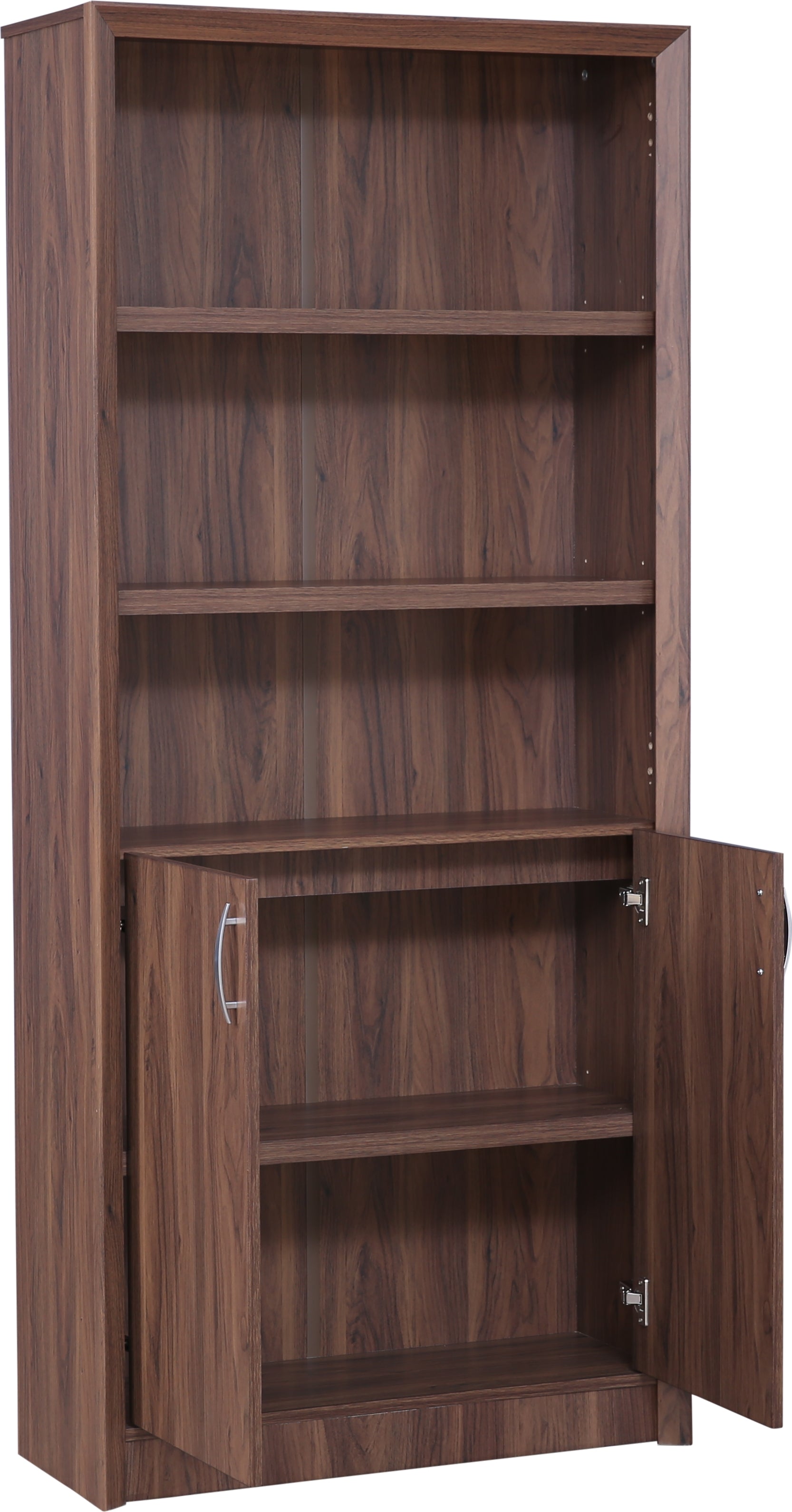 Stark Engineered Wood Open Book Case in Walnut Colour