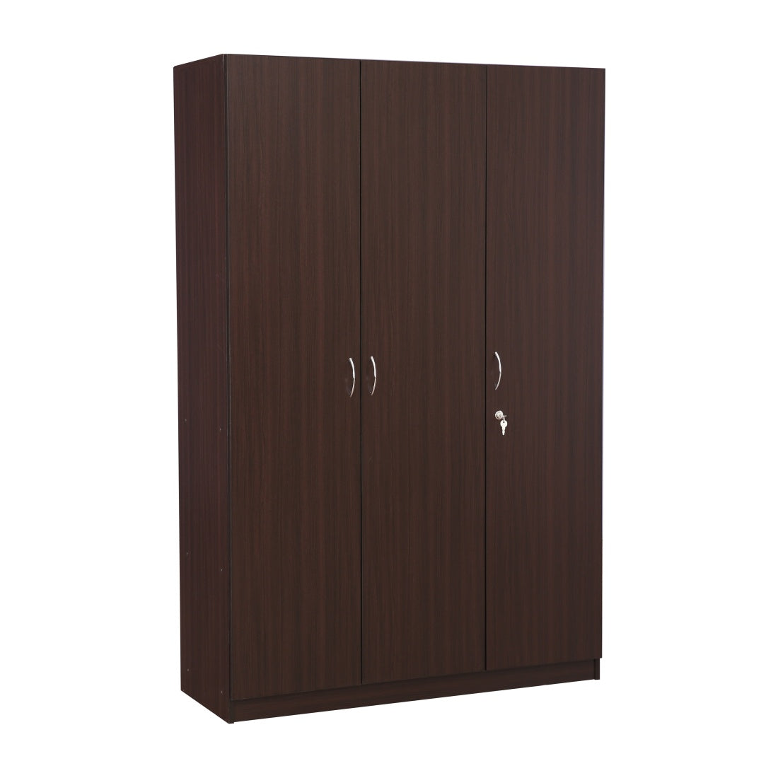 Willy Engineered Wood 3 door wardrobe in Walnut Colour